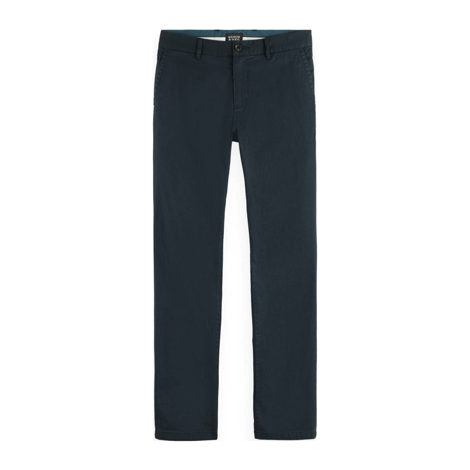 SCOTCH & SODA Heren Broeken Stuart Stretch Cotton Chino Donkerblauw