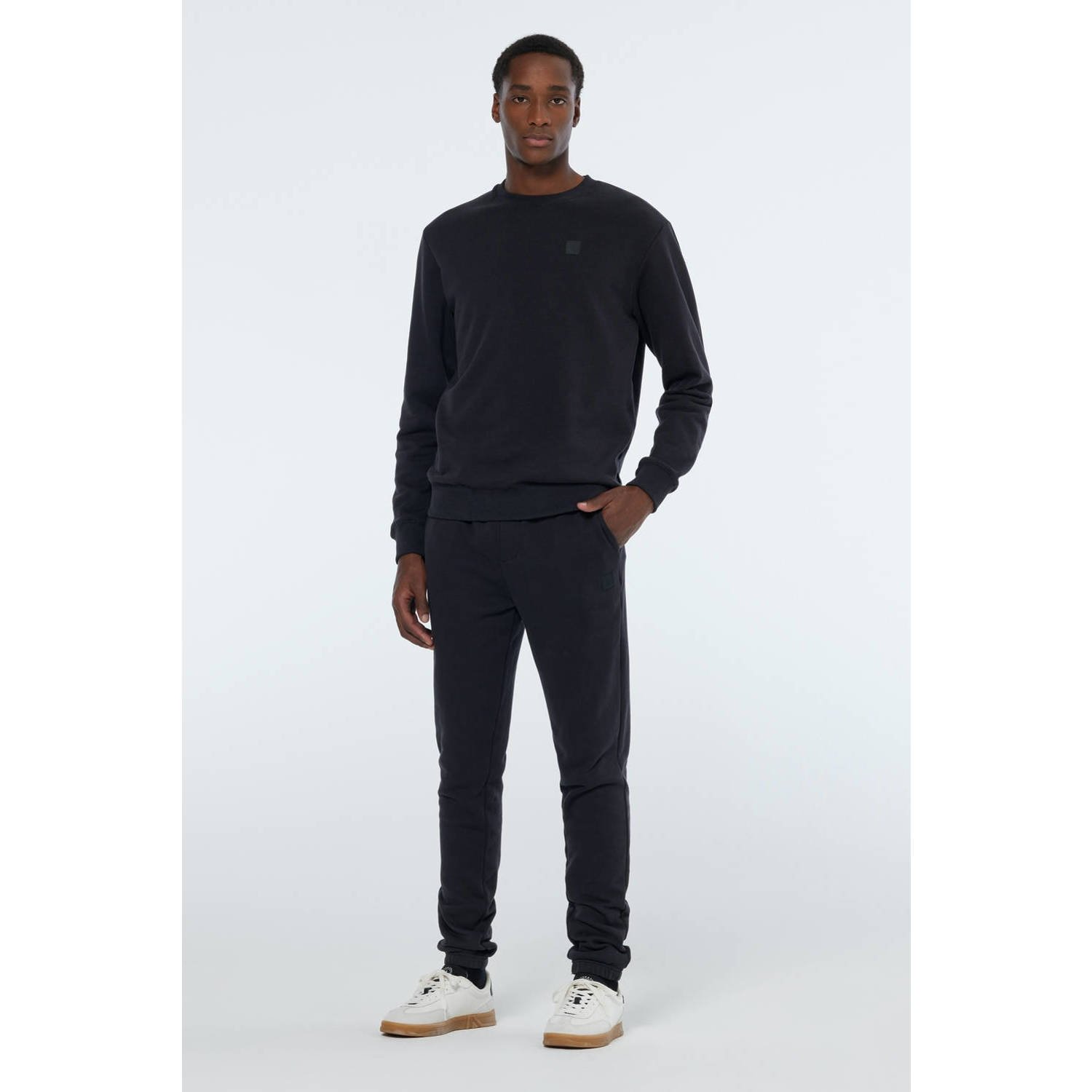 SCOTCH & SODA Heren Truien & Vesten Core Logo Sweatshirt Zwart