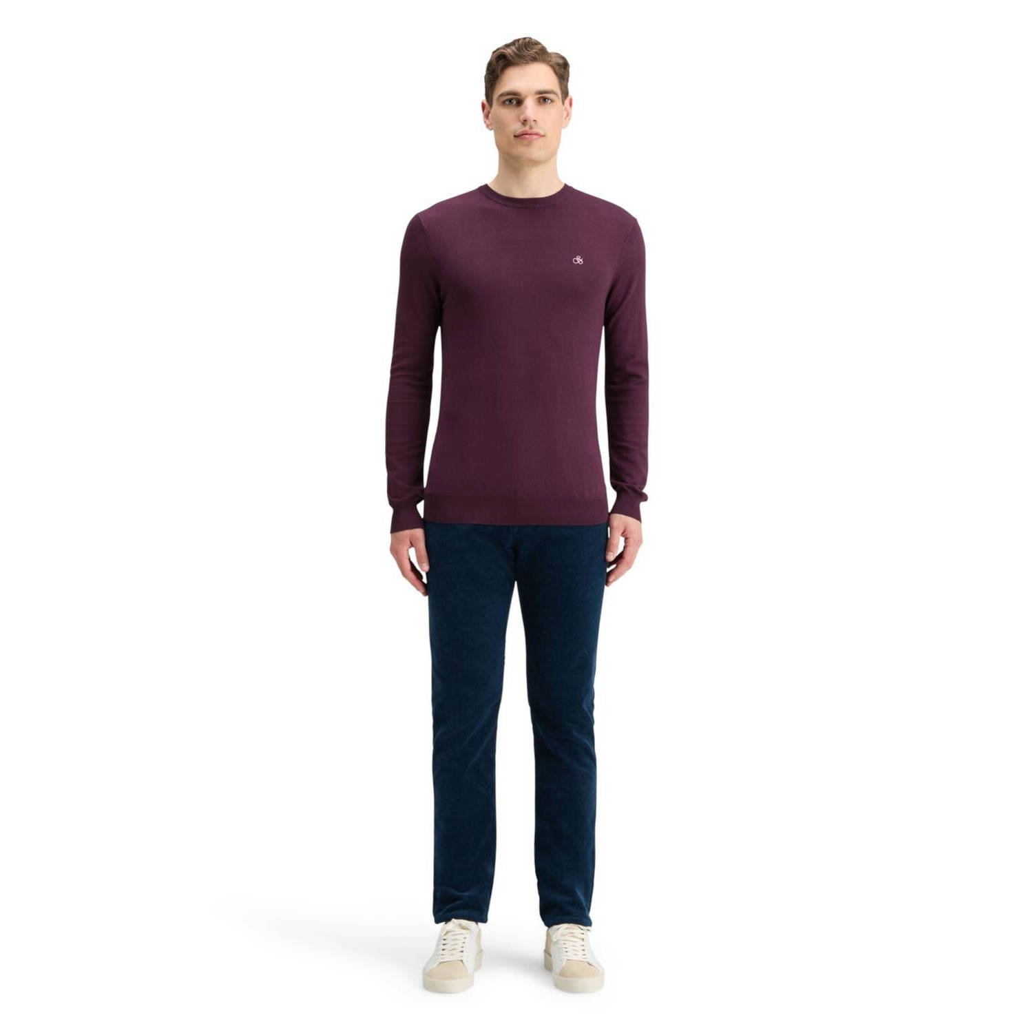 SCOTCH & SODA Heren Truien & Vesten Essential Viscose Sweater Rood