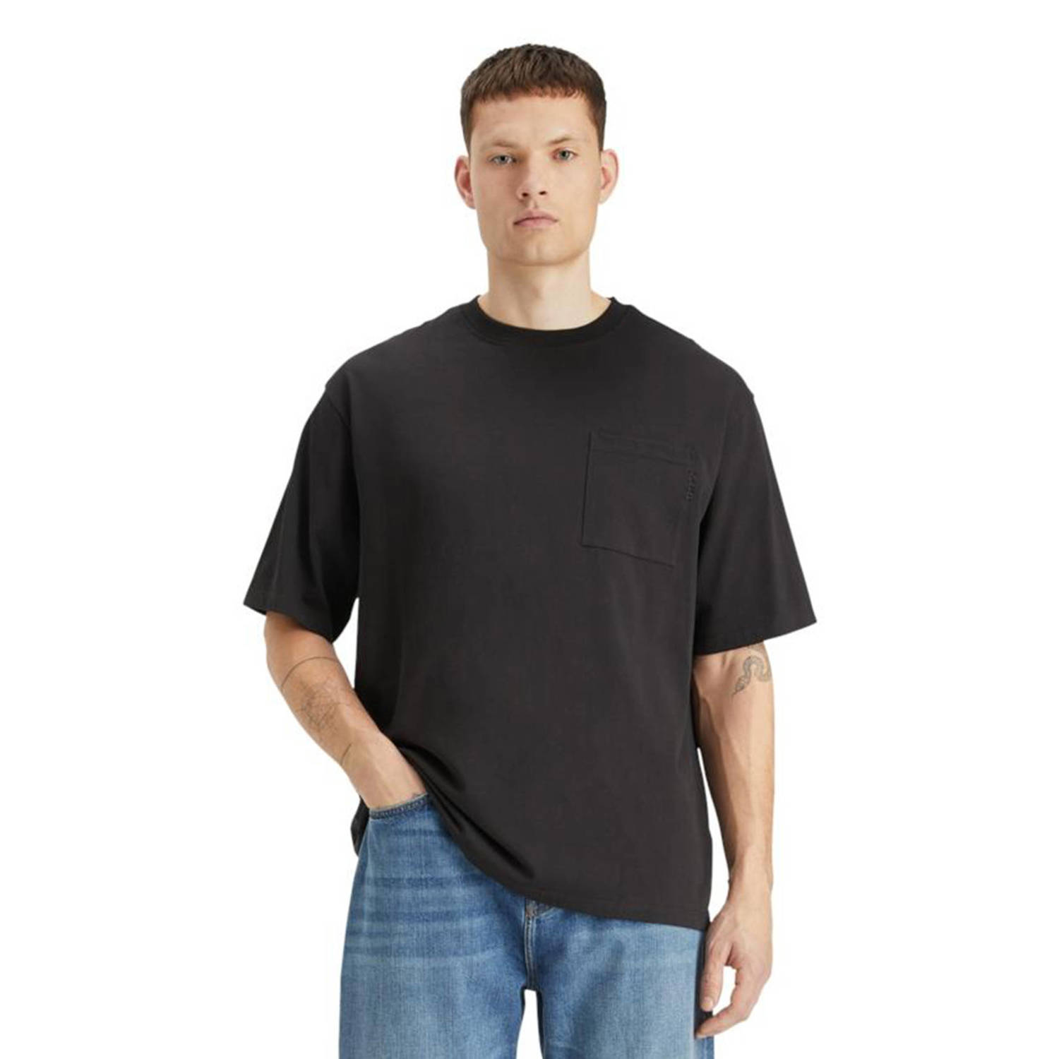 Scotch & Soda oversized T-shirt zwart
