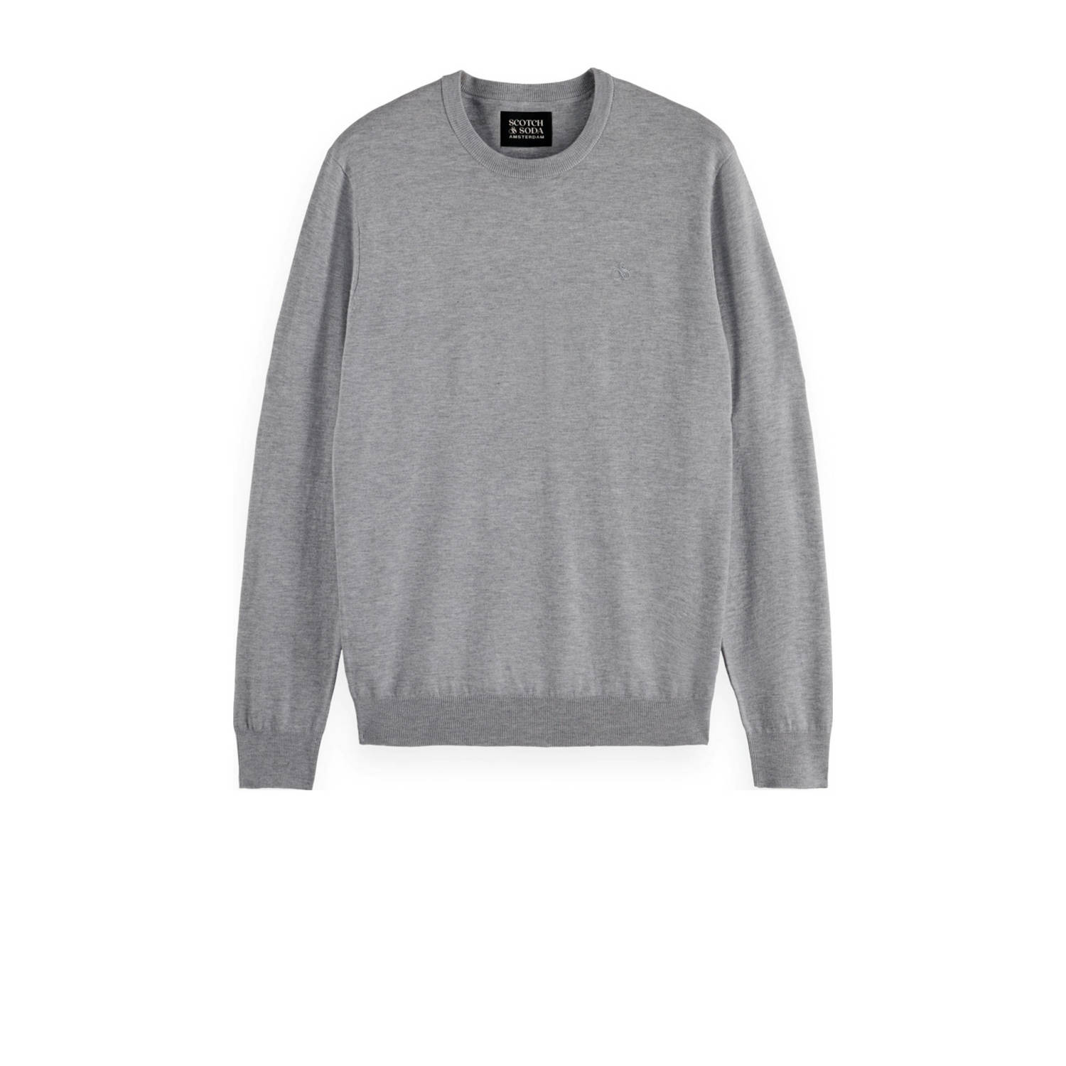 SCOTCH & SODA Heren Truien & Vesten Viscose Pullover Crewneck Grijs