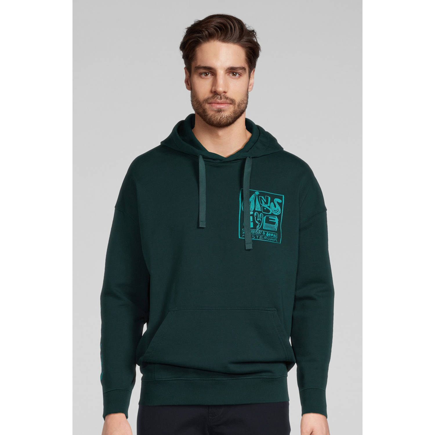 Scotch & Soda hoodie donkergroen