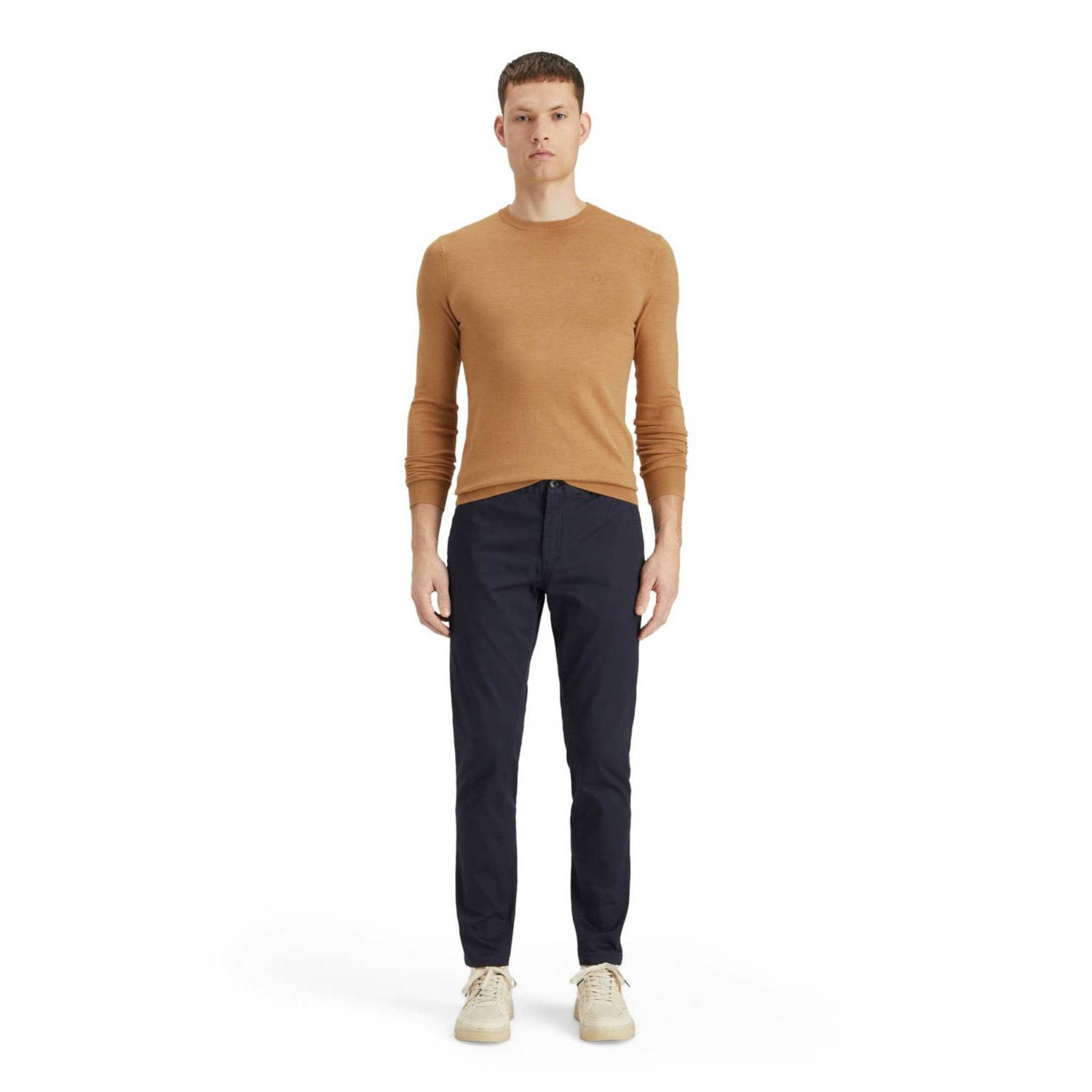 SCOTCH & SODA Heren Truien & Vesten Viscose Pullover Crewneck Camel