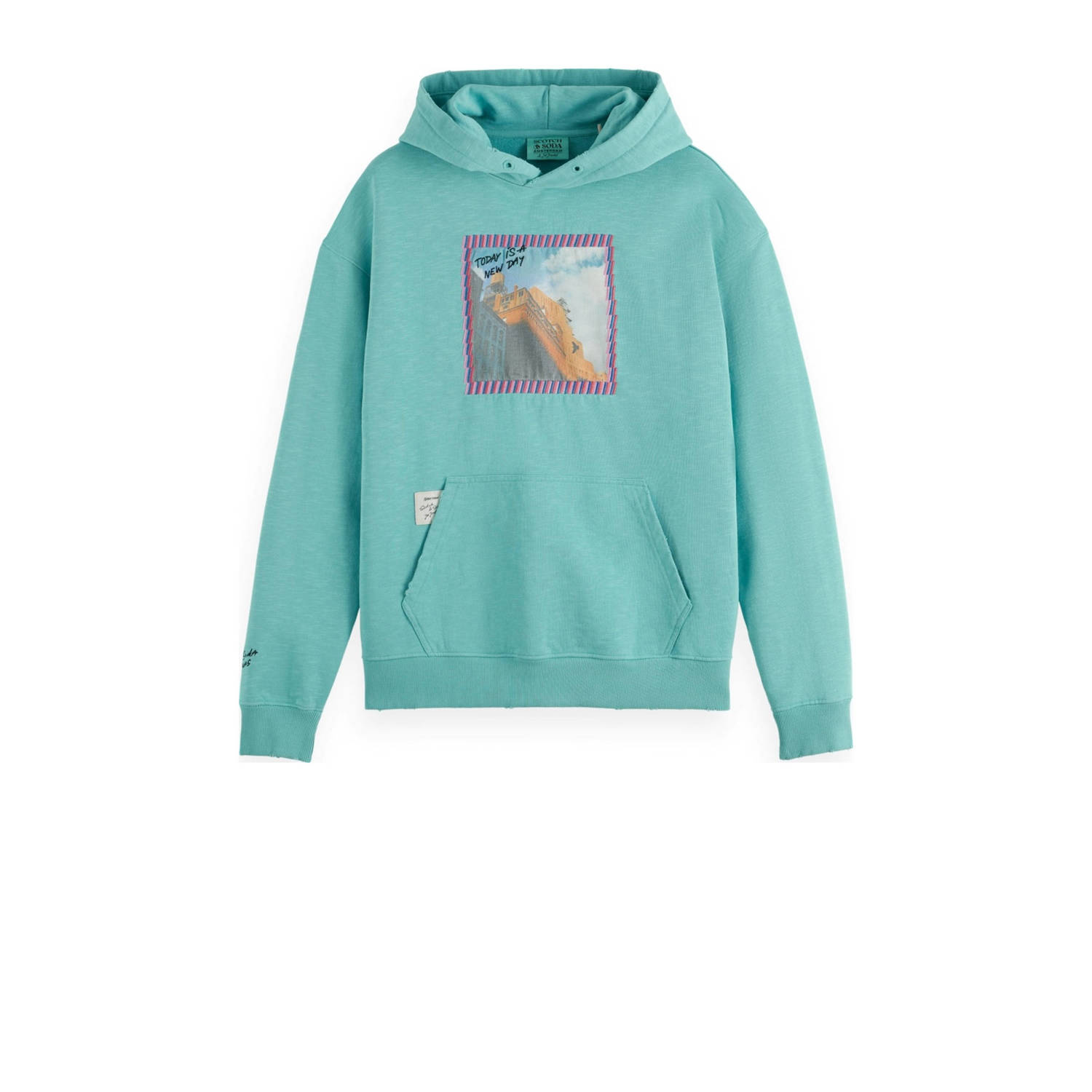 Scotch & Soda hoodie lichtblauw