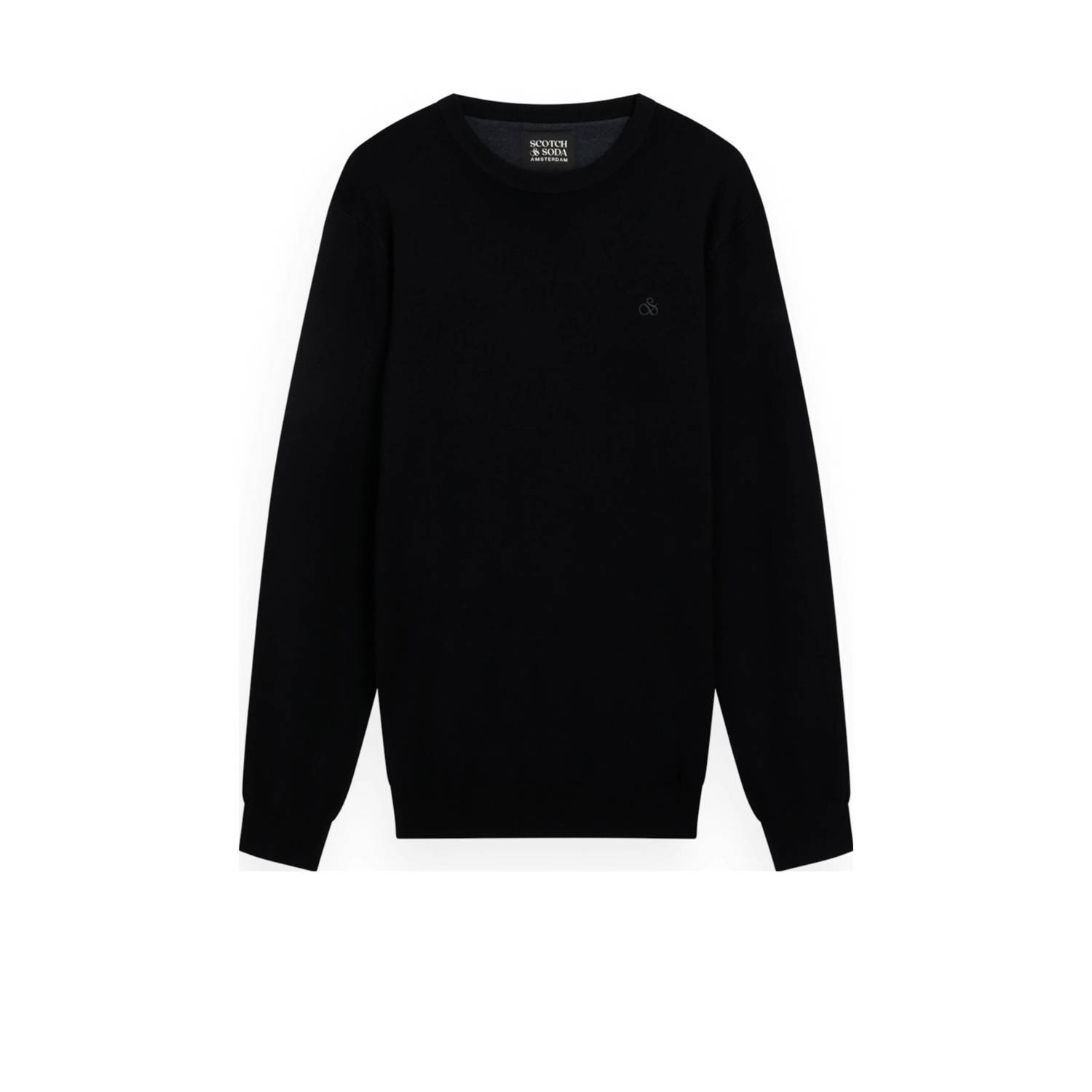 SCOTCH & SODA Heren Truien & Vesten Viscose Pullover Crewneck Zwart