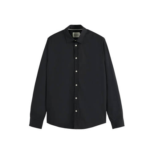 Scotch & Soda regular fit overhemd met logo zwart afbeelding