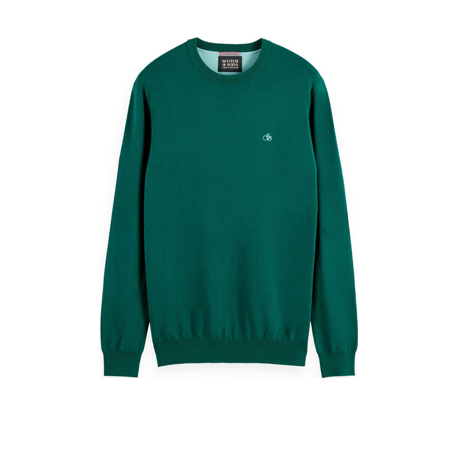 SCOTCH & SODA Heren Truien & Vesten Essential Viscose Sweater Groen