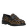 Maripe   leren loafers zwart met panterprint