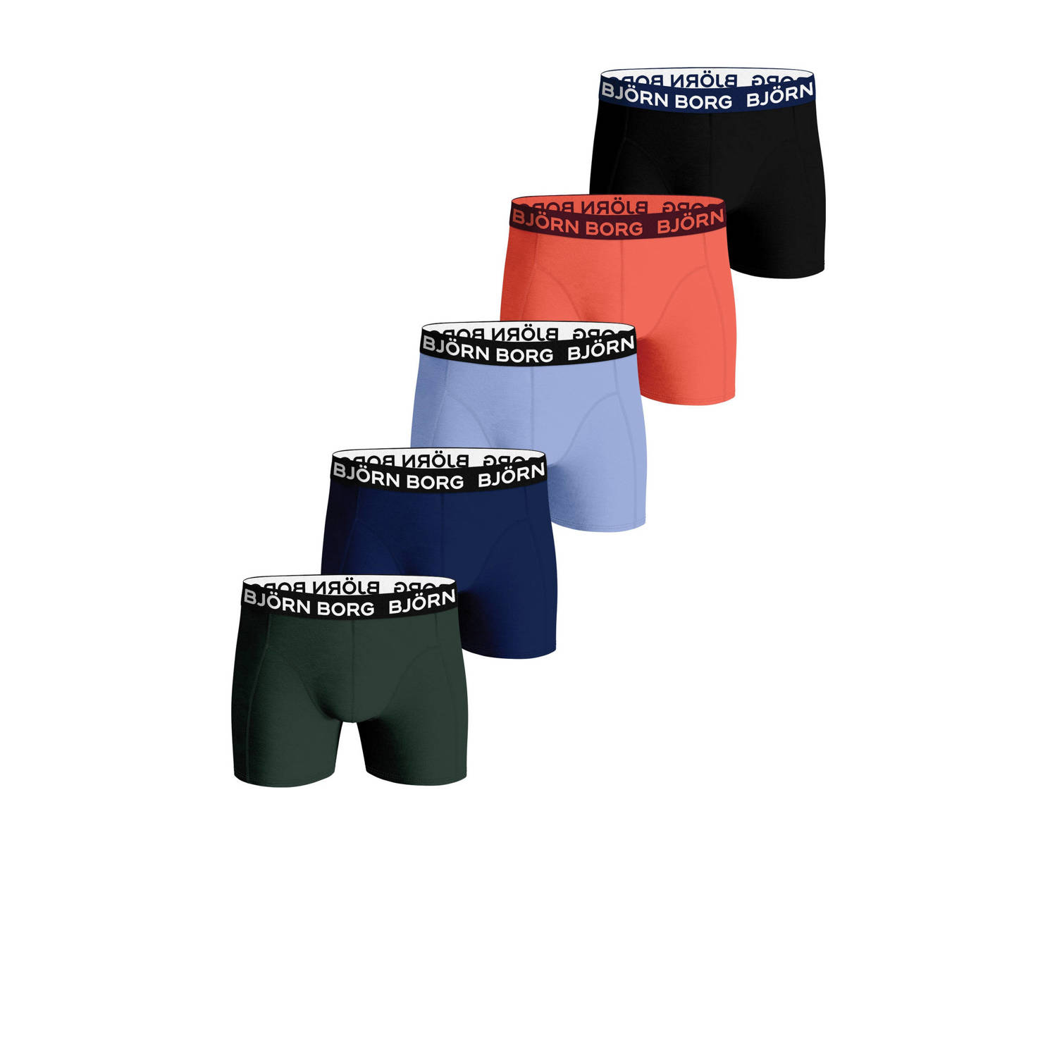 Björn Borg boxershort set van 5 lila multicolor Paars Jongens Stretchkatoen 122-128