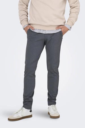 slim chino donkerblauw