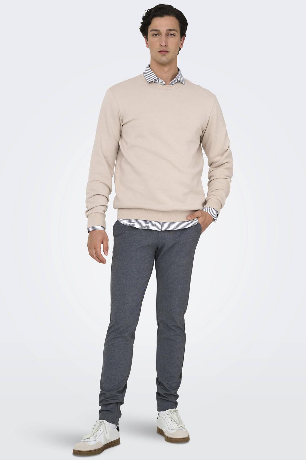ONLY & SONS slim chino donkerblauw