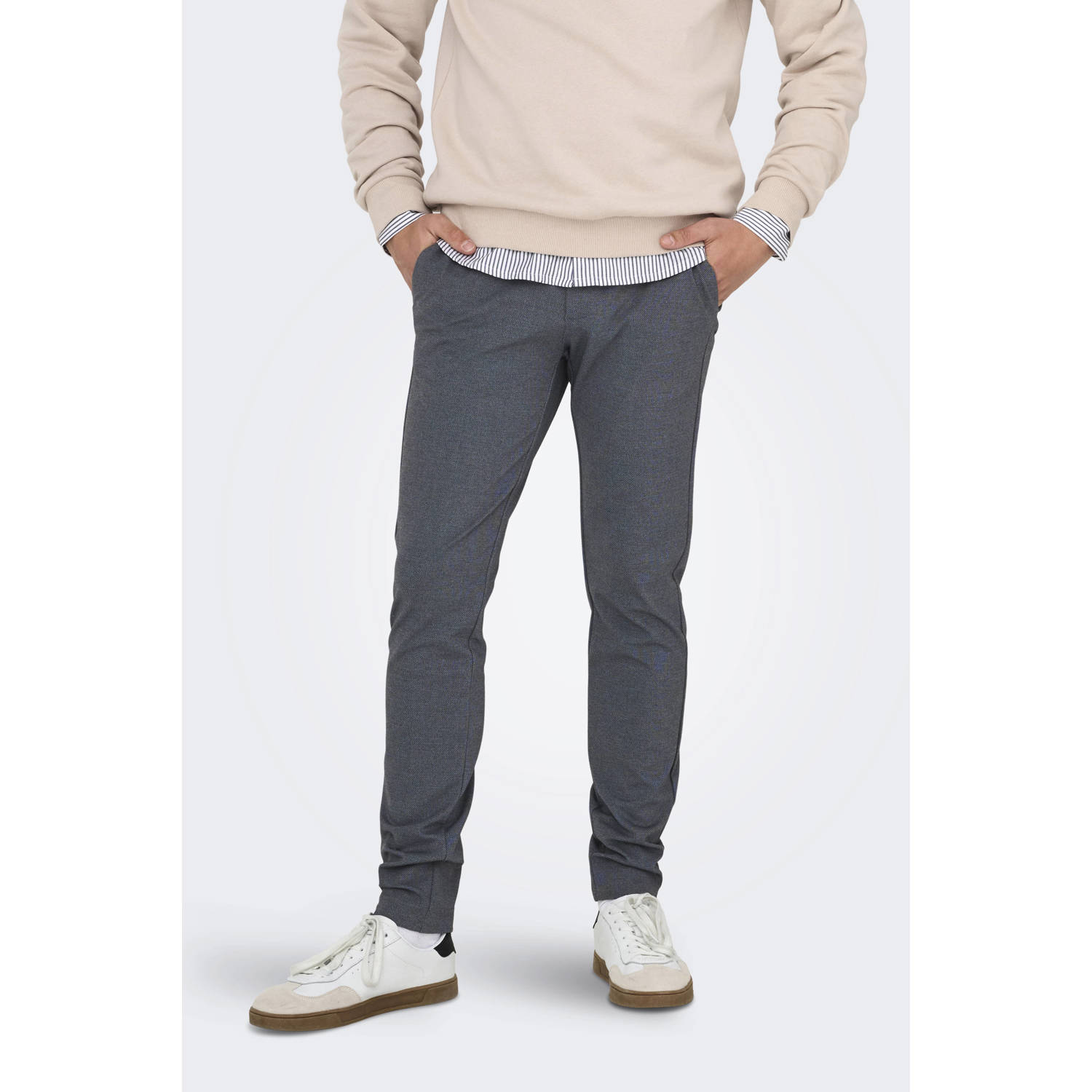 ONLY & SONS Stoffen broek ONSMARK SLIM DITSY 020934 PANT NOOS