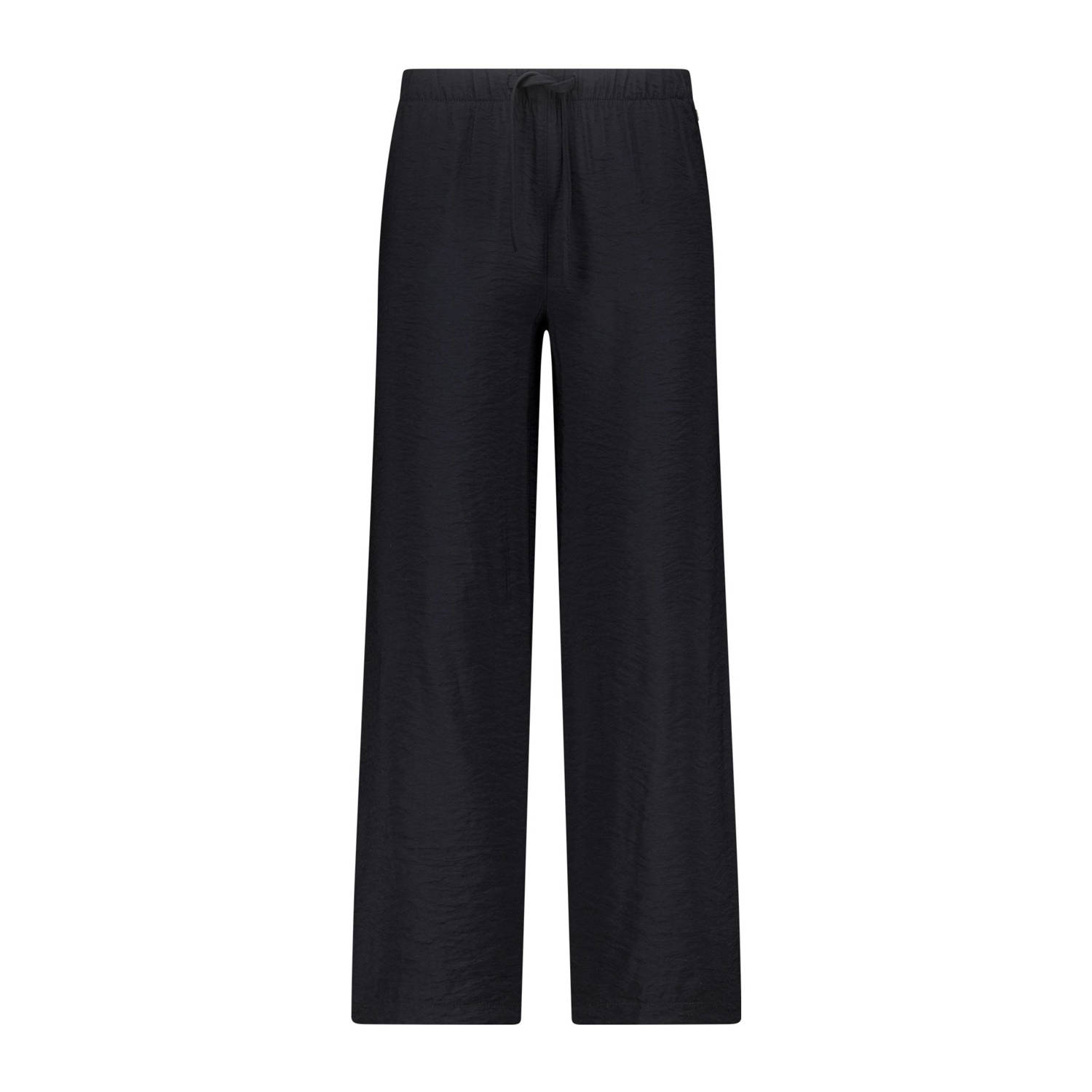 America Today wide leg broek zwart Meisjes Viscose Effen 134 140