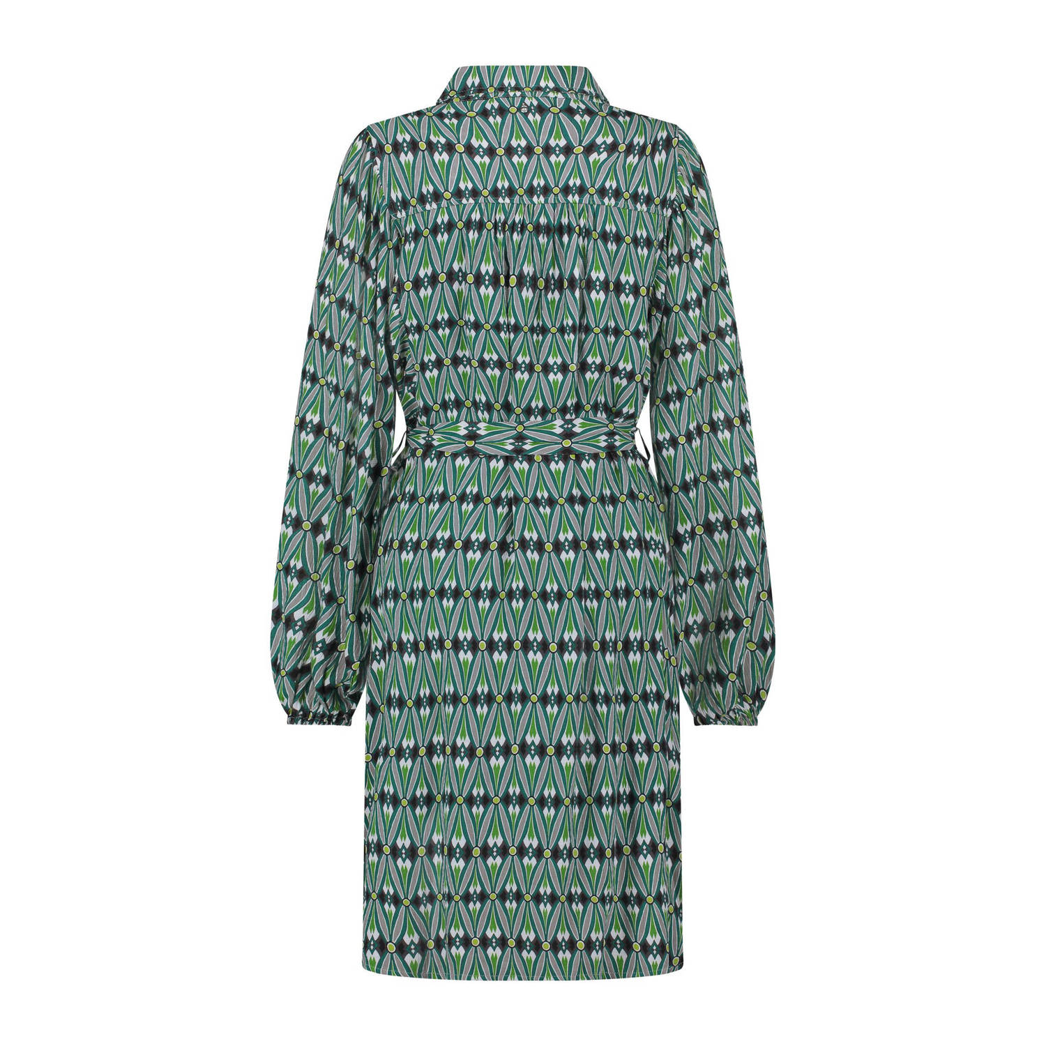 Tramontana blousejurk met all over print petrol