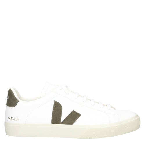 Veja Campo leren sneakers wit/kaki afbeelding