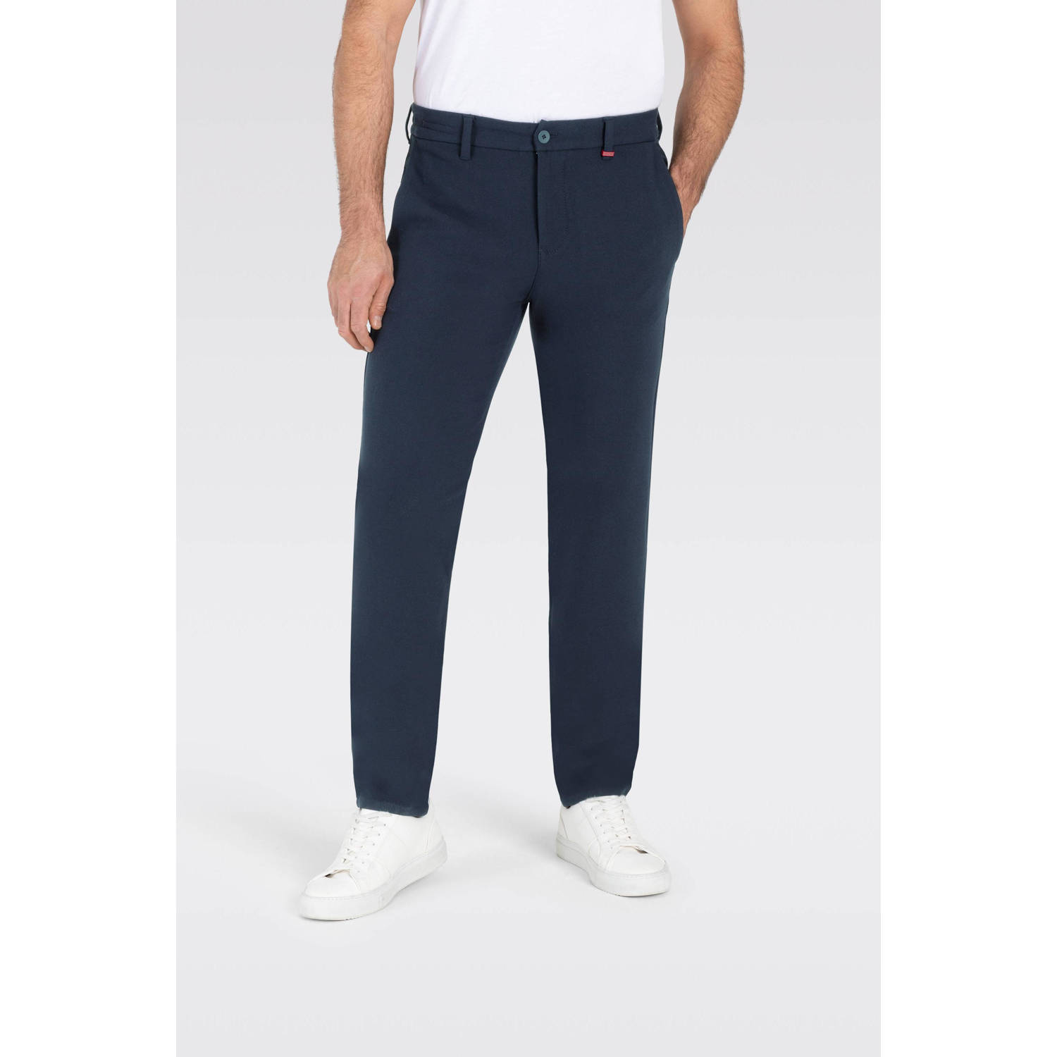 MAC Regular fit broek met riemlussen model 'Lennox'