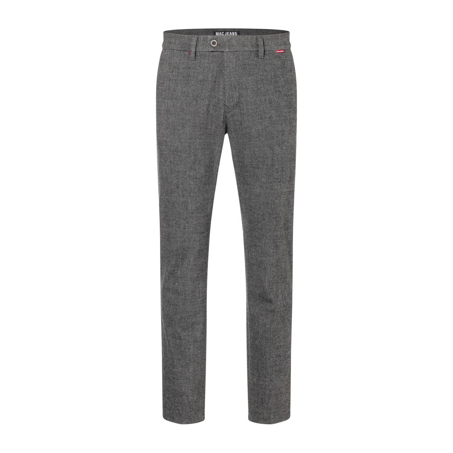 MAC gemêleerde slim fit pantalon grijs