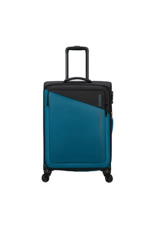 Wehkamp American Tourister trolley Daring Dash 66 cm. Expandable zwart/blauw aanbieding