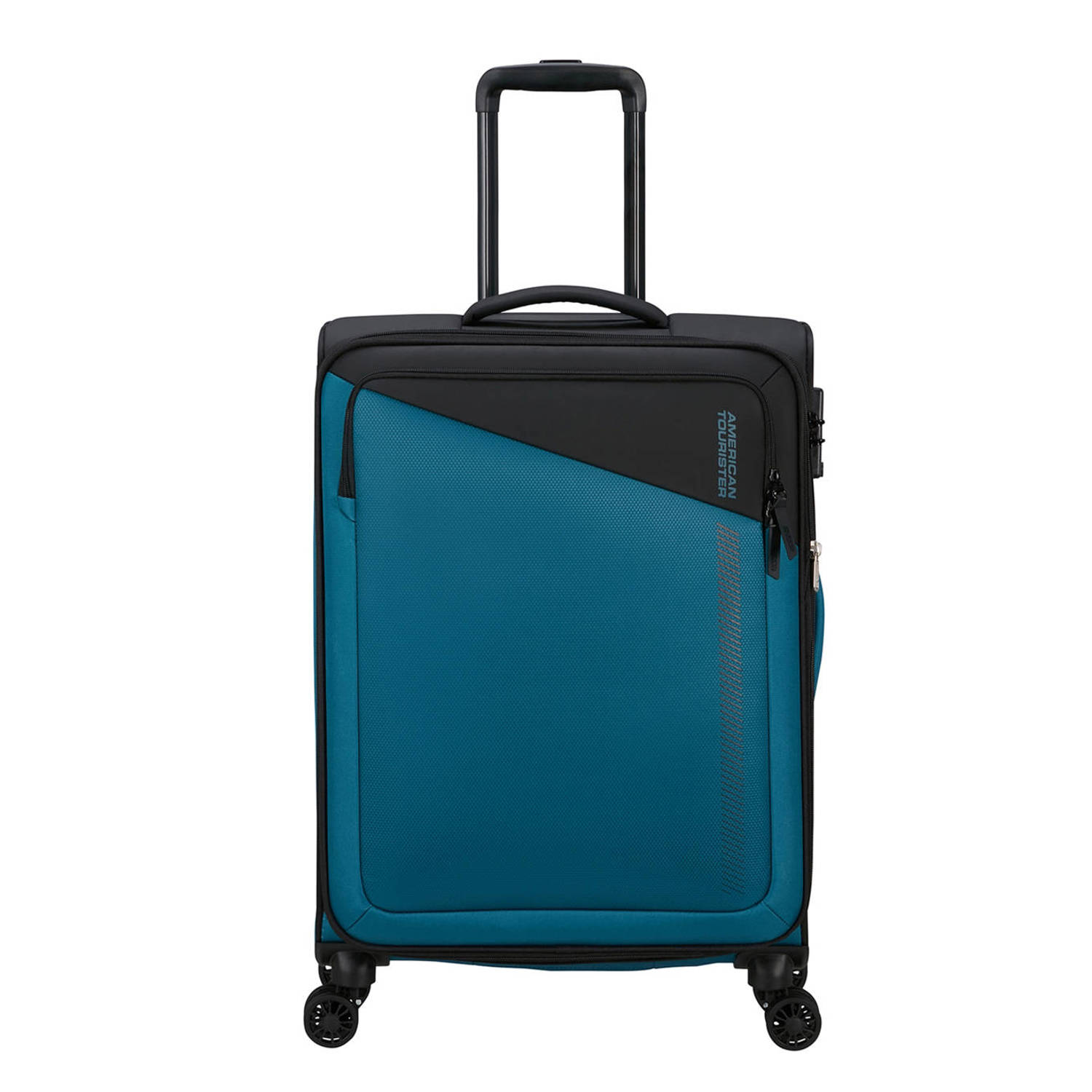 American Tourister trolley Daring Dash 66 cm. Expandable zwart blauw