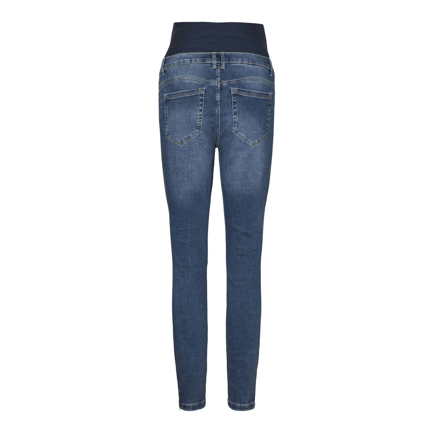 VERO MODA MATERNITY high waist zwangerschaps skinny jeans VMMPOSH medium blue denim