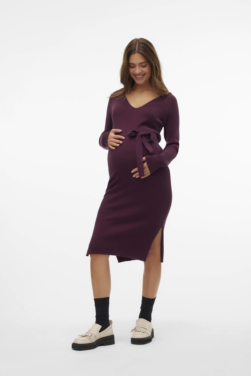VERO MODA MATERNITY zwangerschapsjurk VMMSABA bruin