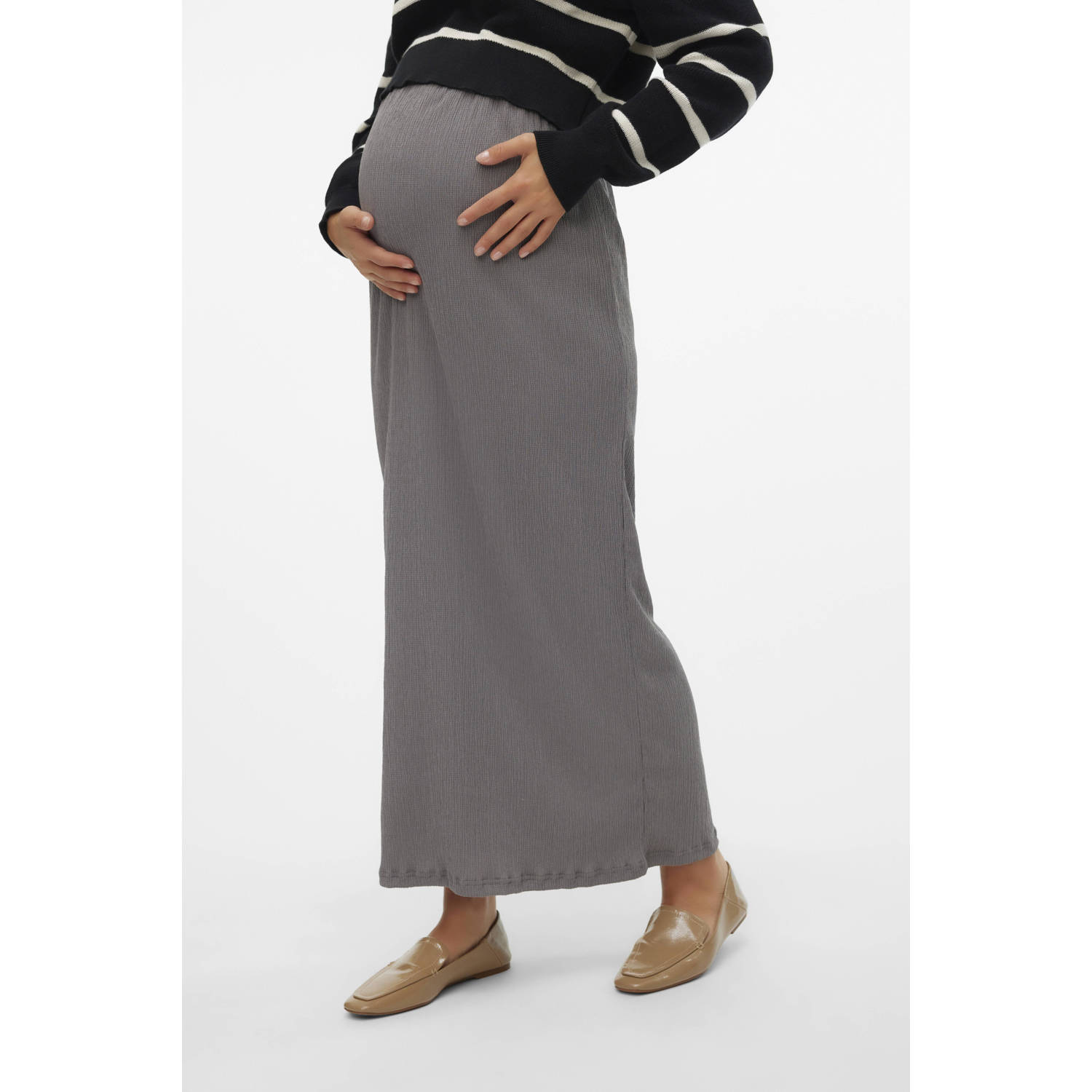 MAMALICIOUS maxi zwangerschapsrok grijs