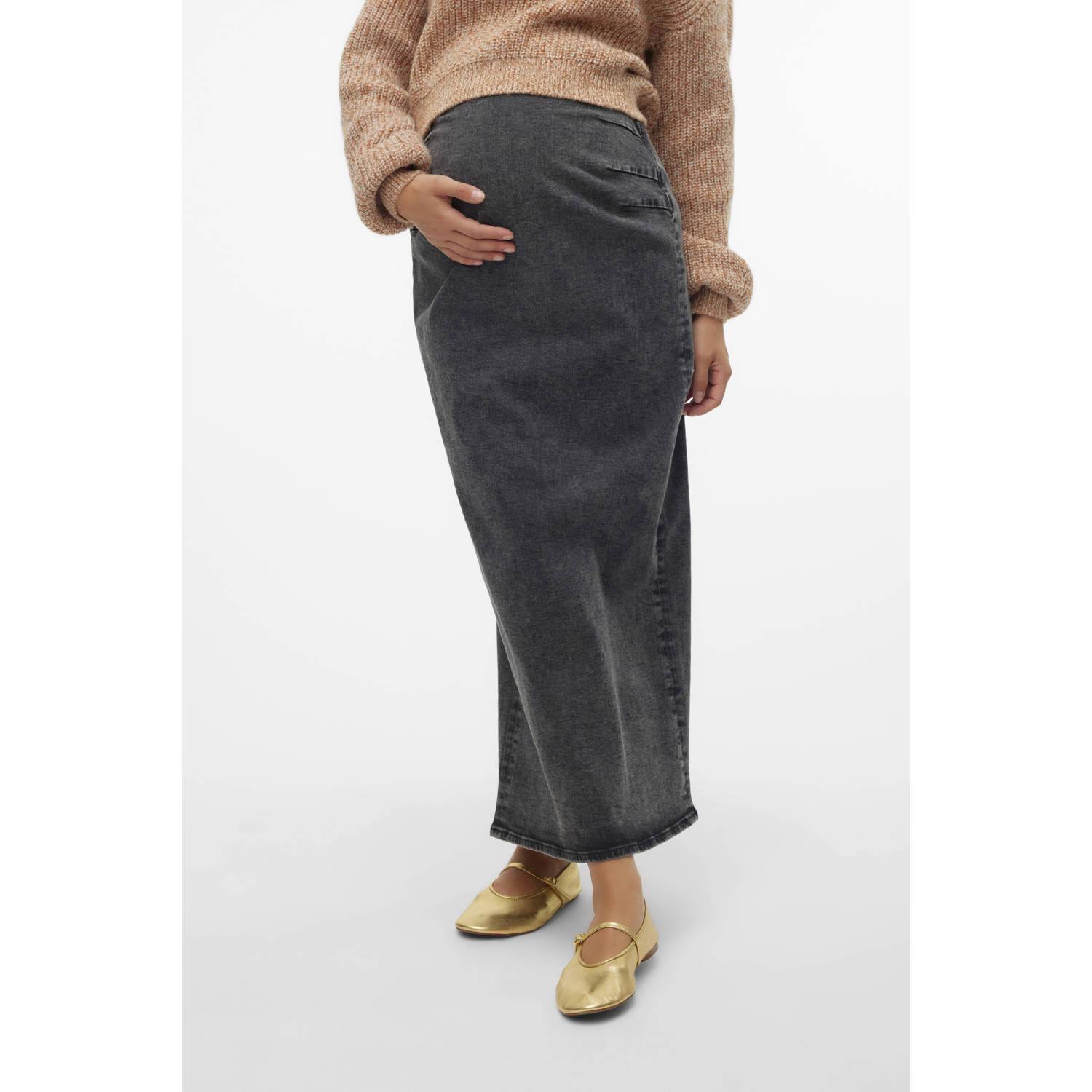 MAMALICIOUS zwangerschaps spijkerrok grey denim