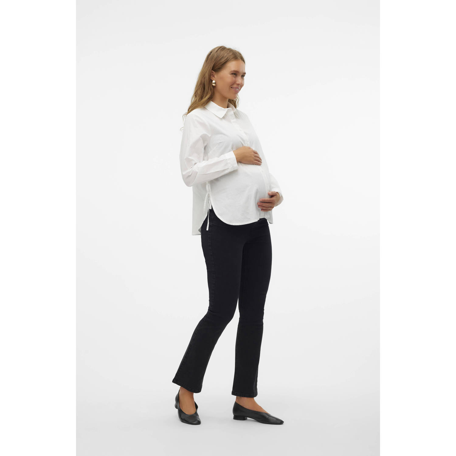 MAMALICIOUS zwangerschapsblouse MLLETICIA wit