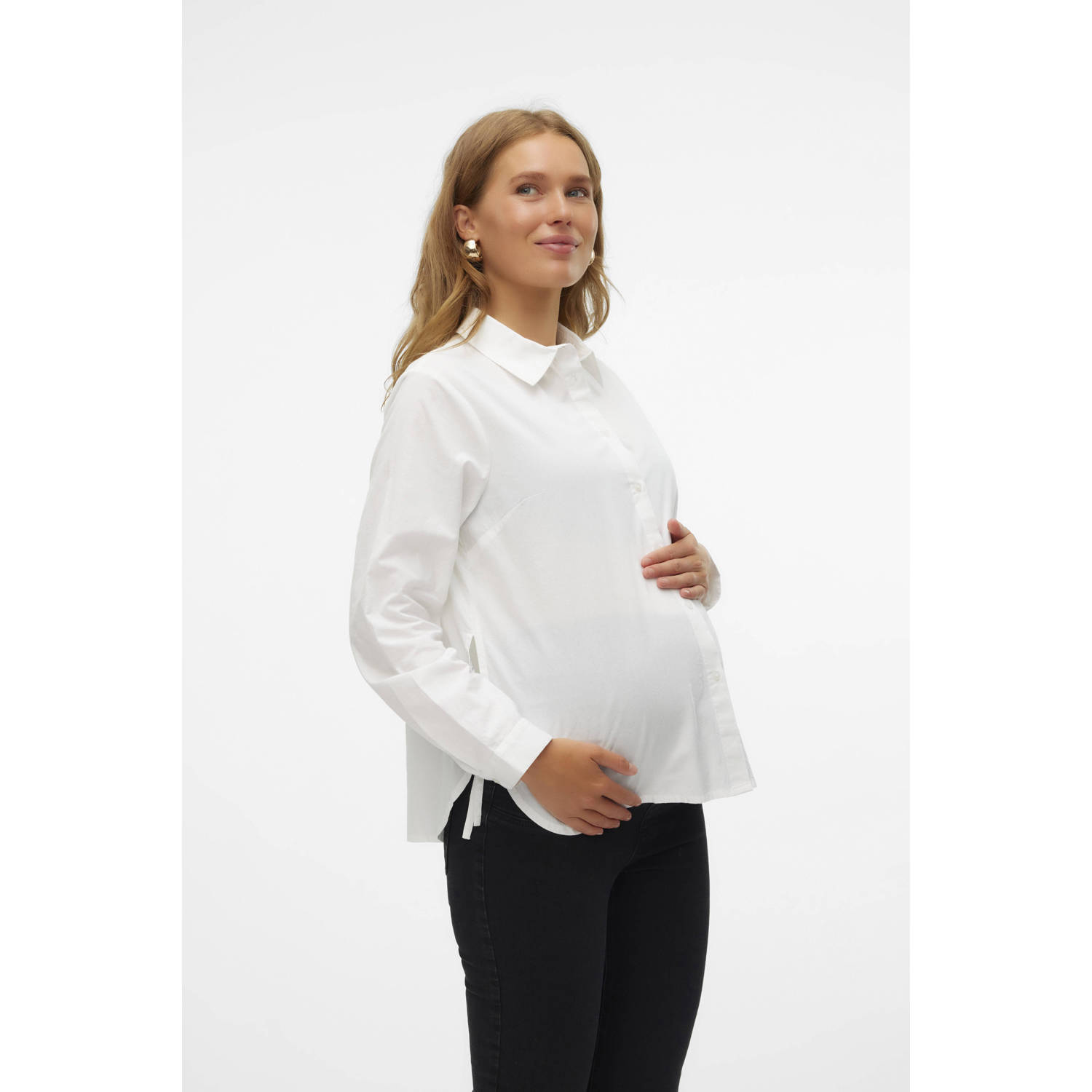 MAMALICIOUS zwangerschapsblouse MLLETICIA wit