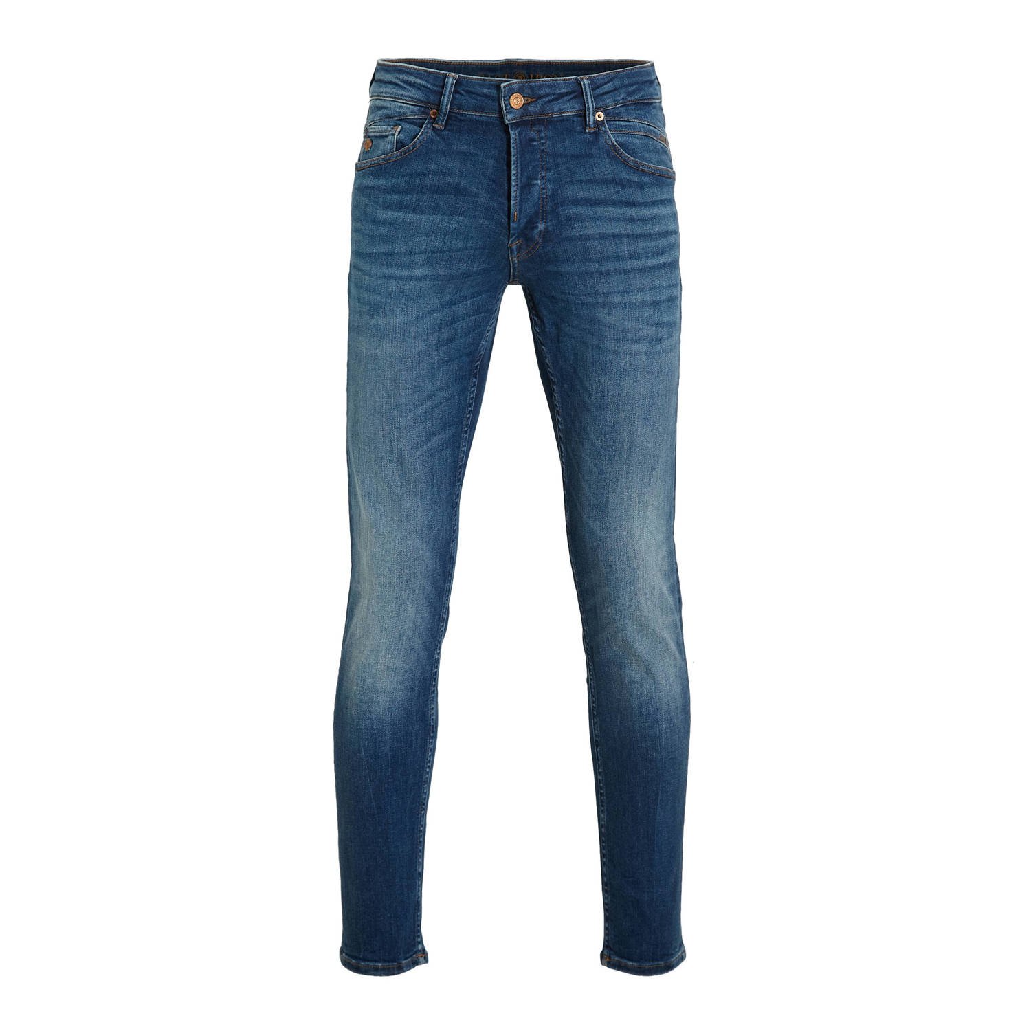 Cast Iron Tapered Indigo Royal Blue Jeans Blue Heren