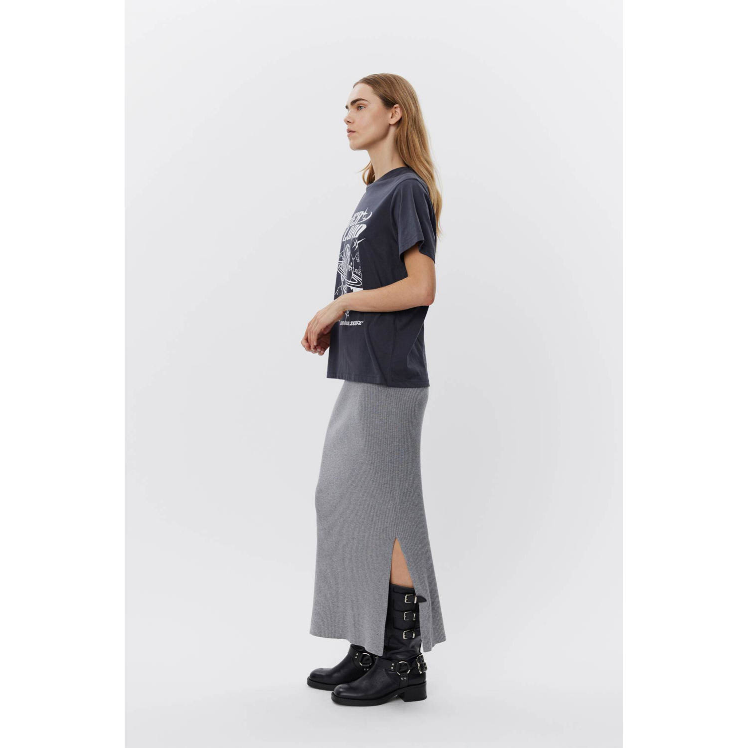Sofie Schnoor T-shirt met printopdruk grijs