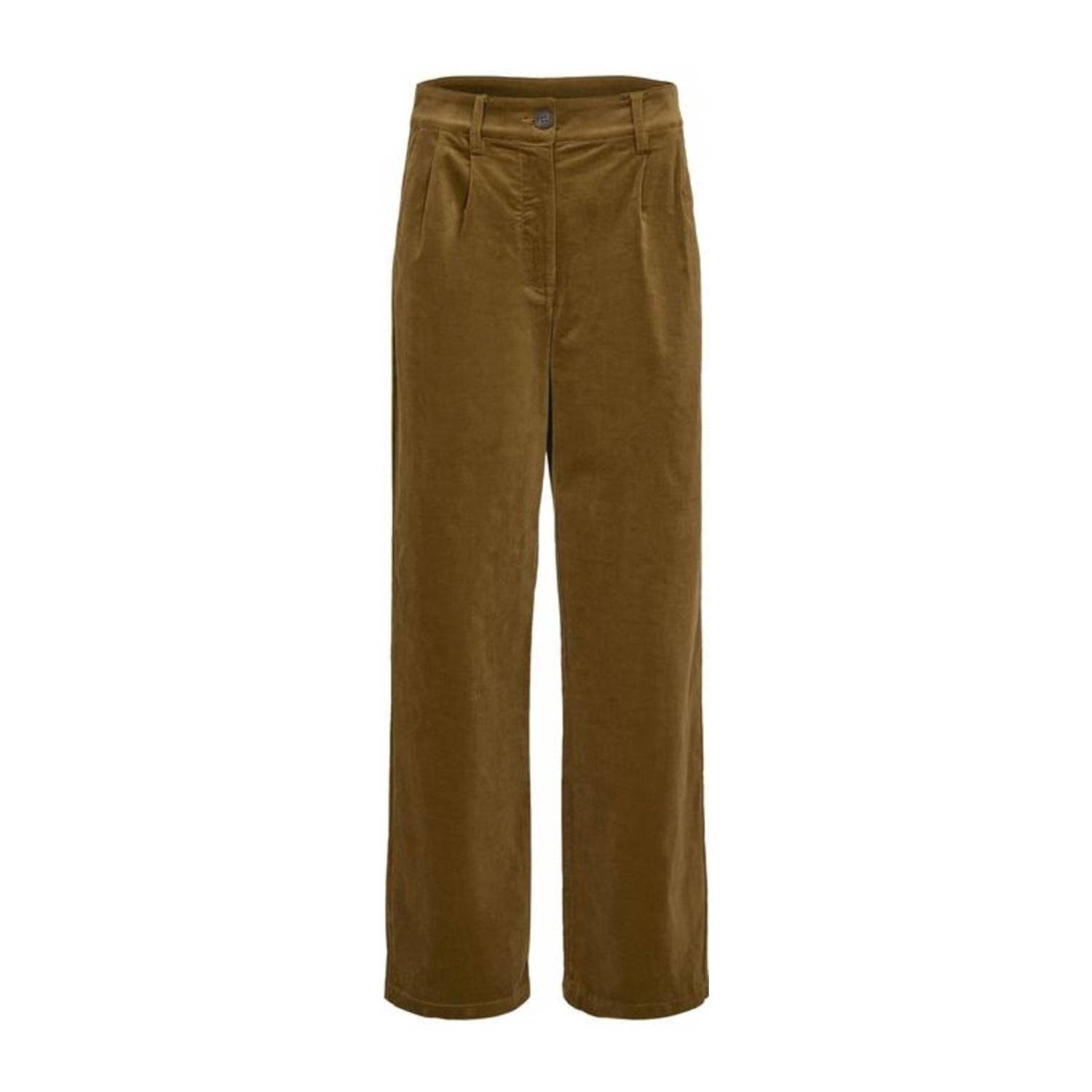 Sofie Schnoor corduroy straight fit broek oker