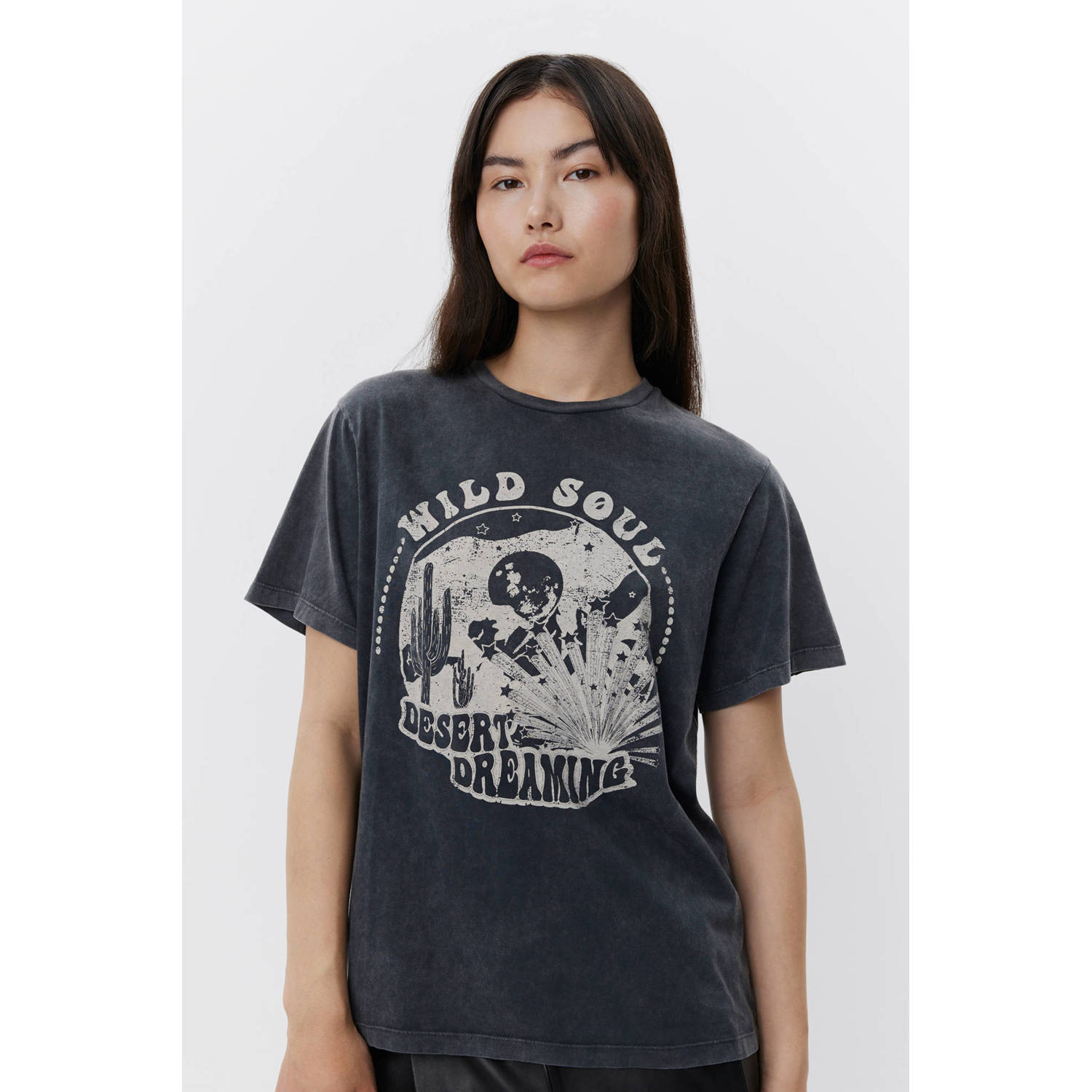 Sofie Schnoor Stonewash Top & T-Shirt S243265 Gray Dames