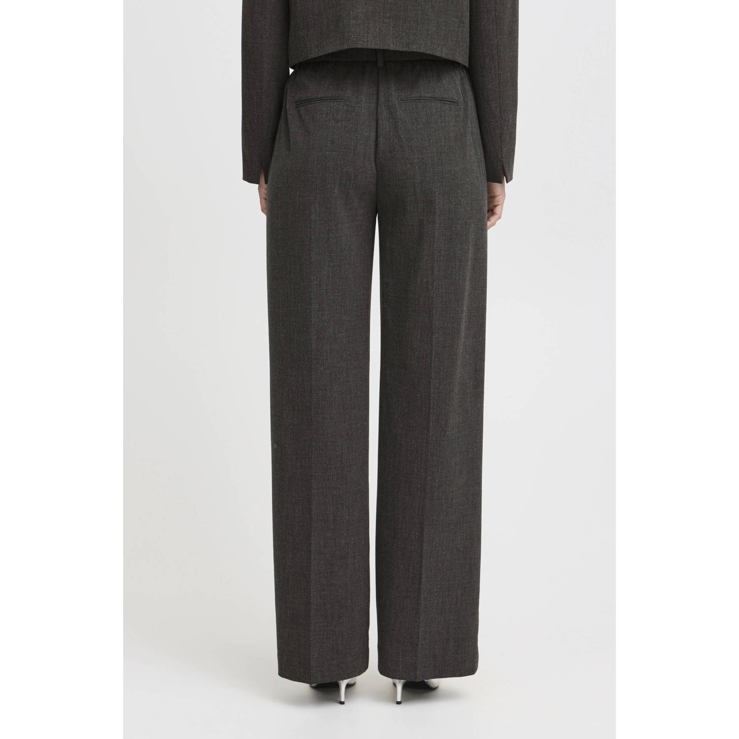 B.Young wide leg pantalon BYDANTA zwart