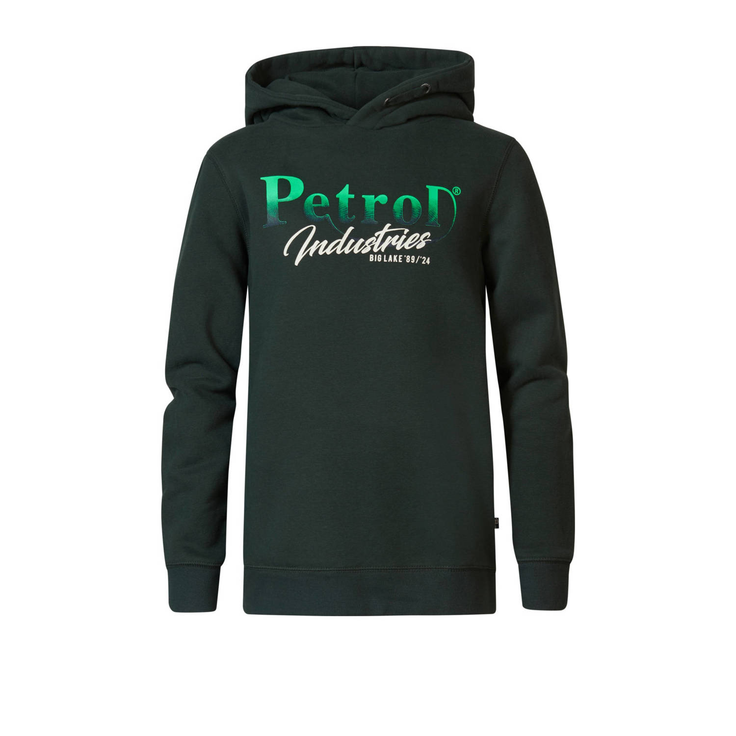 Petrol Industries hoodie groen Trui Jongens Sweat Capuchon Printopdruk 116