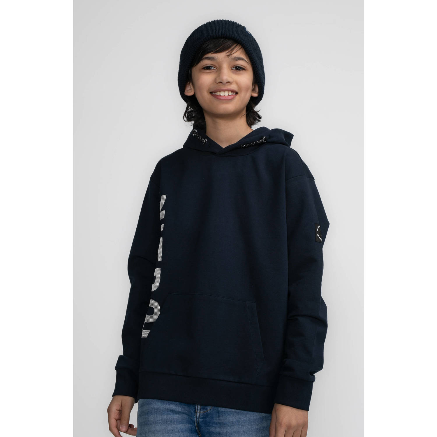 Petrol Industries hoodie blauw Trui Jongens Sweat Capuchon Logo 116