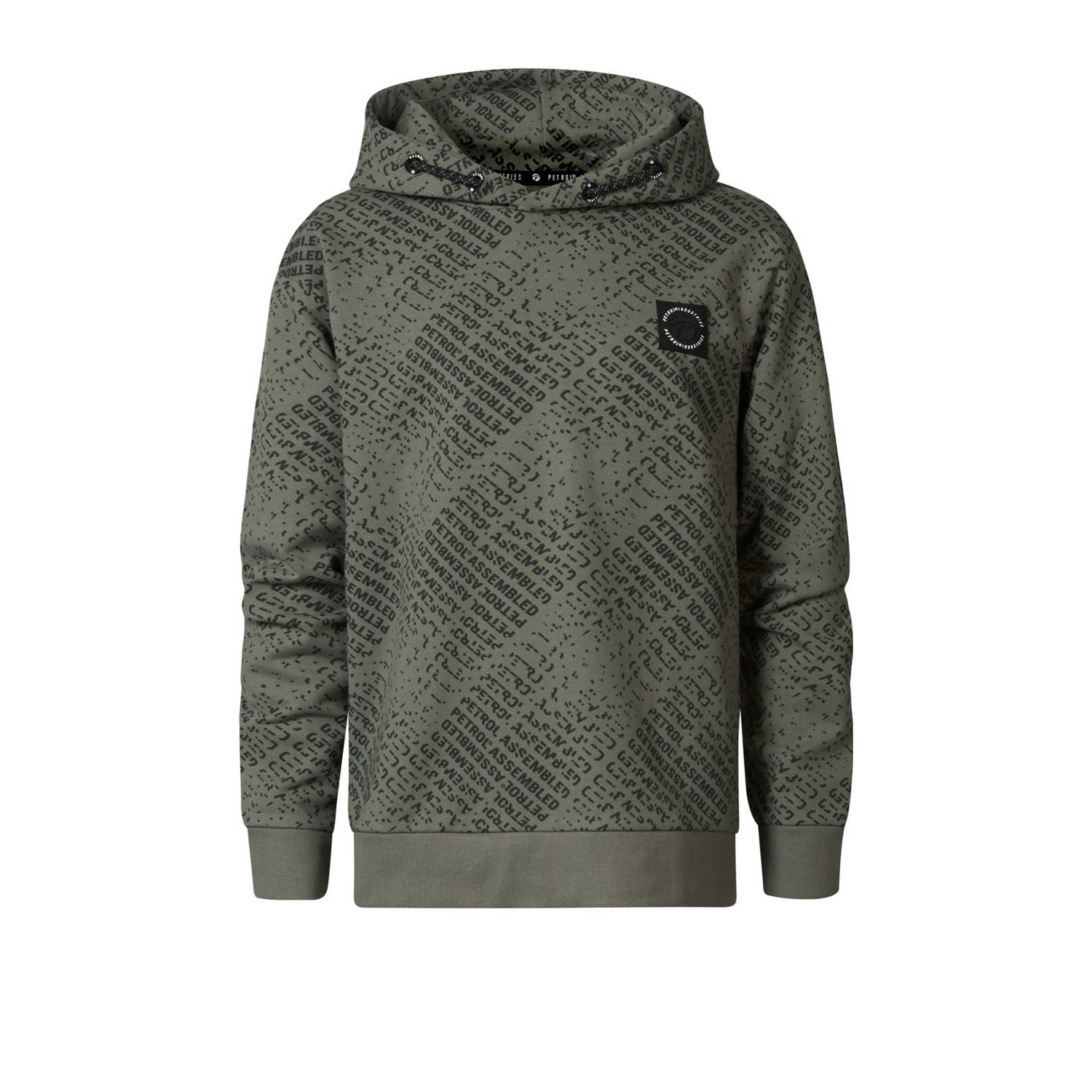 Petrol Industries hoodie groen Trui Jongens Sweat Capuchon All over print 116