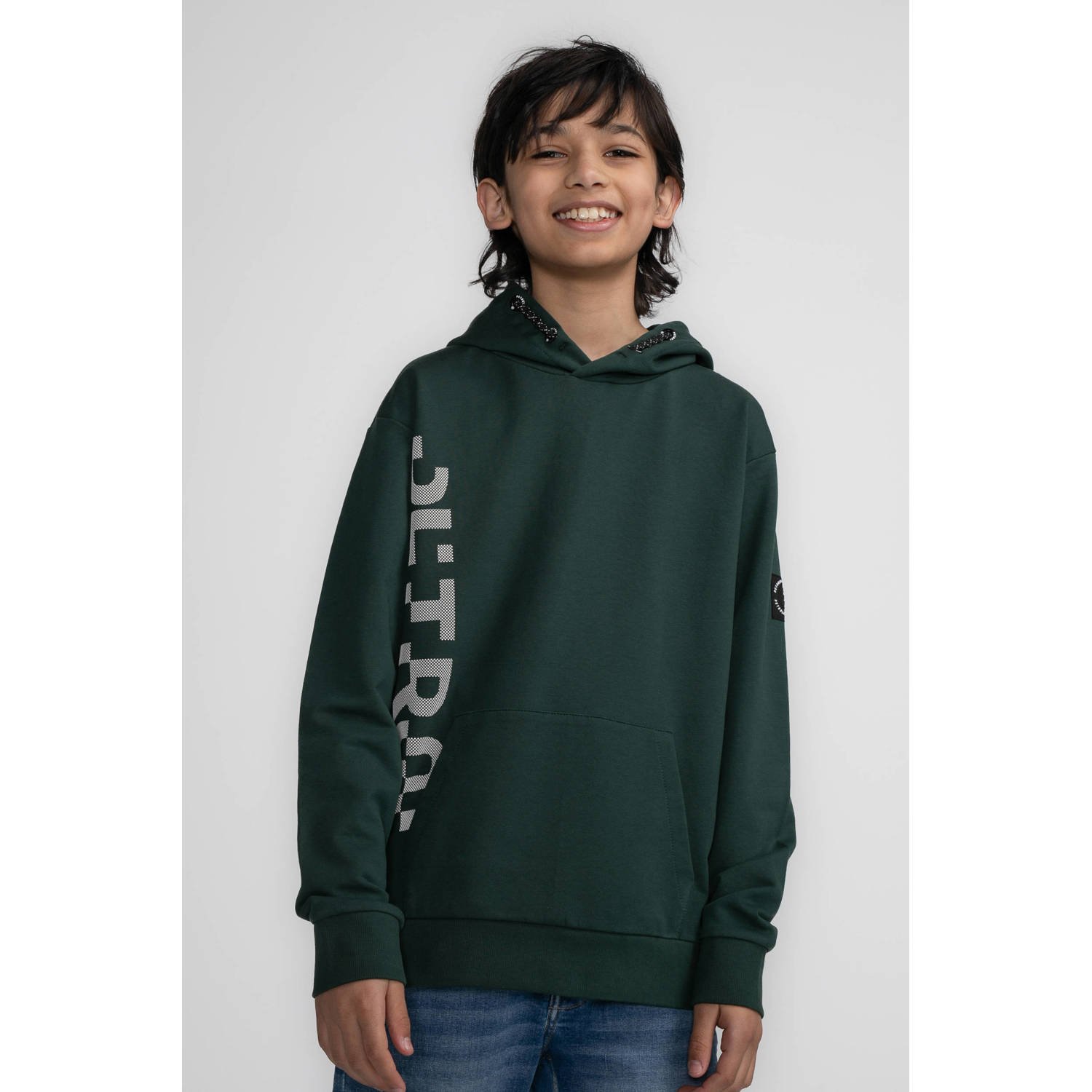 Petrol Industries hoodie groen Trui Jongens Sweat Capuchon Logo 128
