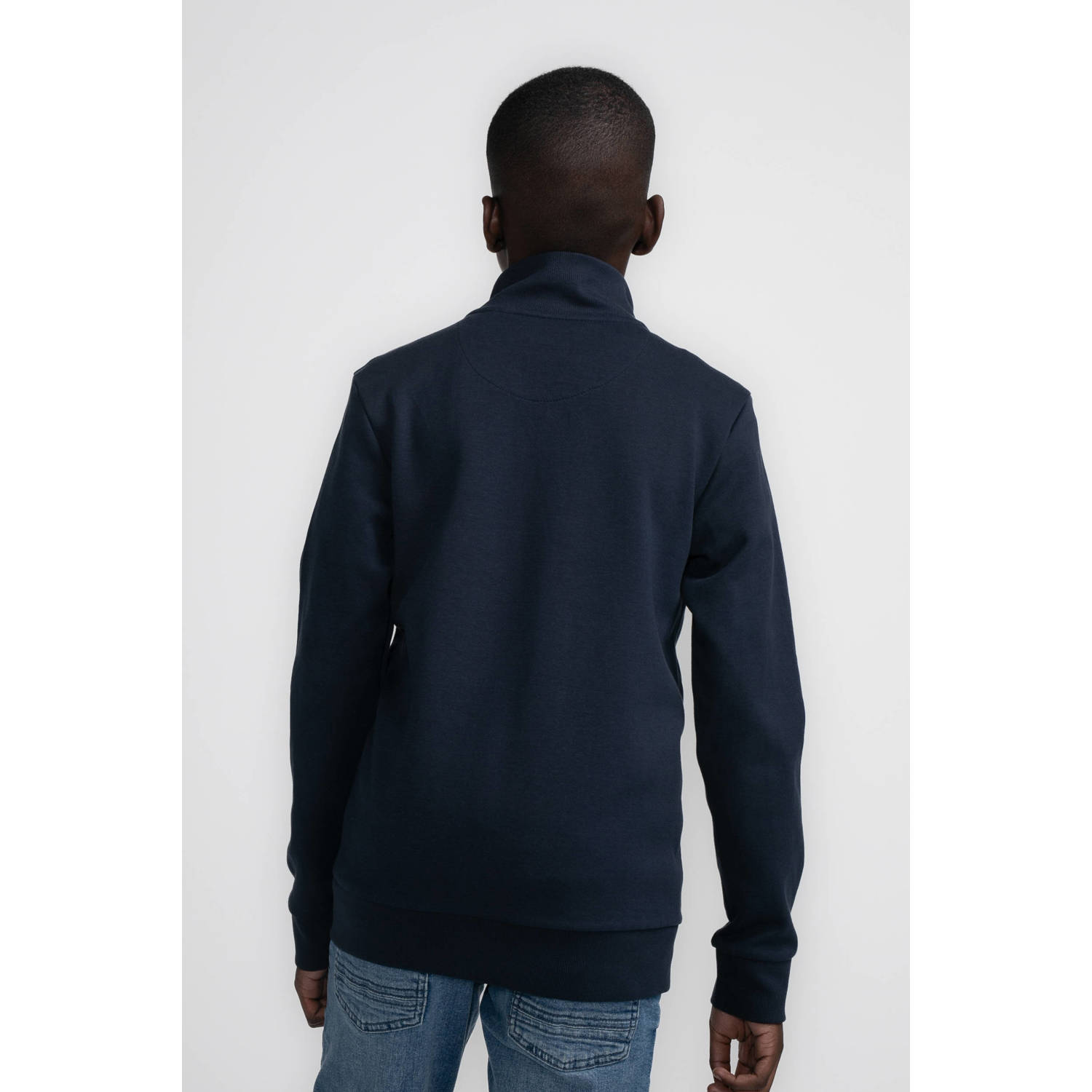 Petrol Industries sweatvest donkerblauw zwart