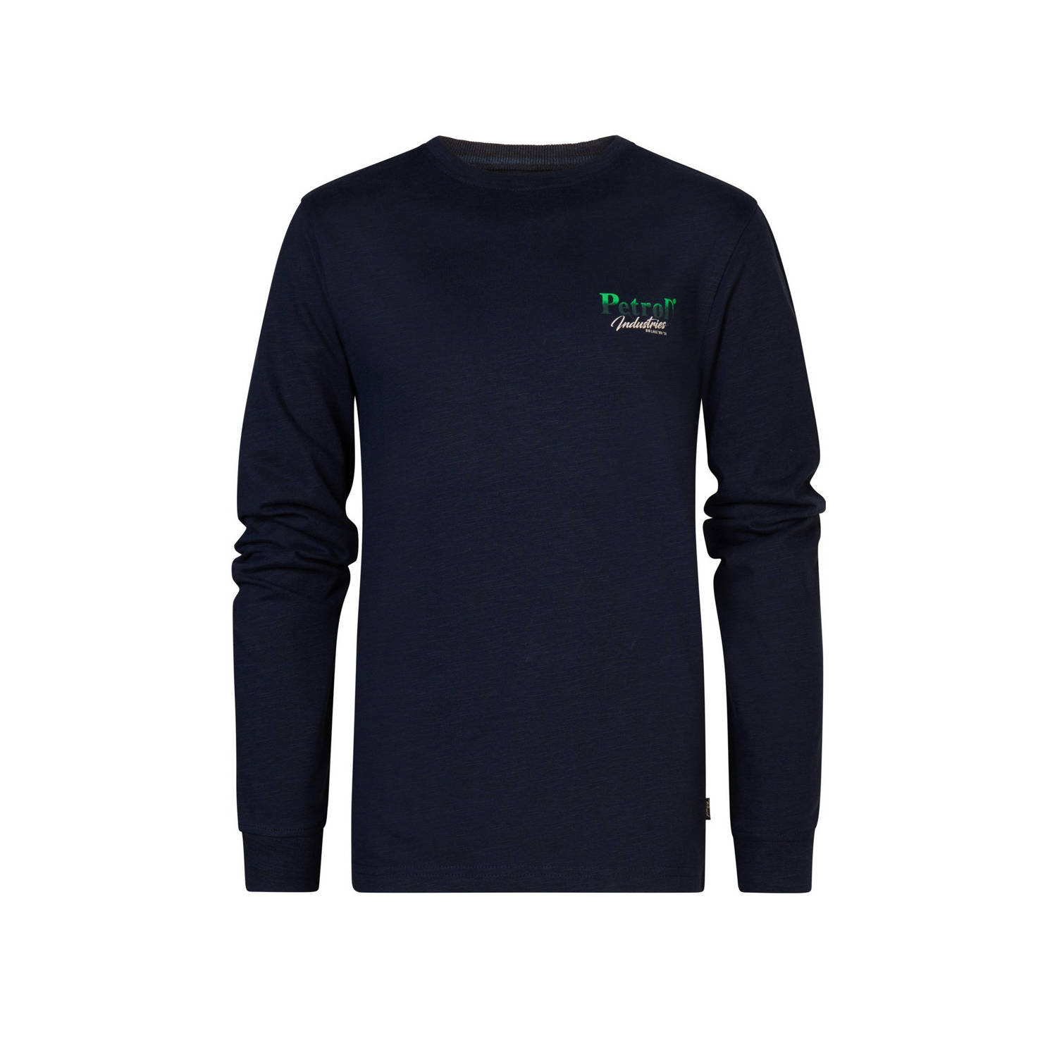 Petrol Industries longsleeve met backprint donkerblauw Jongens Katoen Ronde hals 128