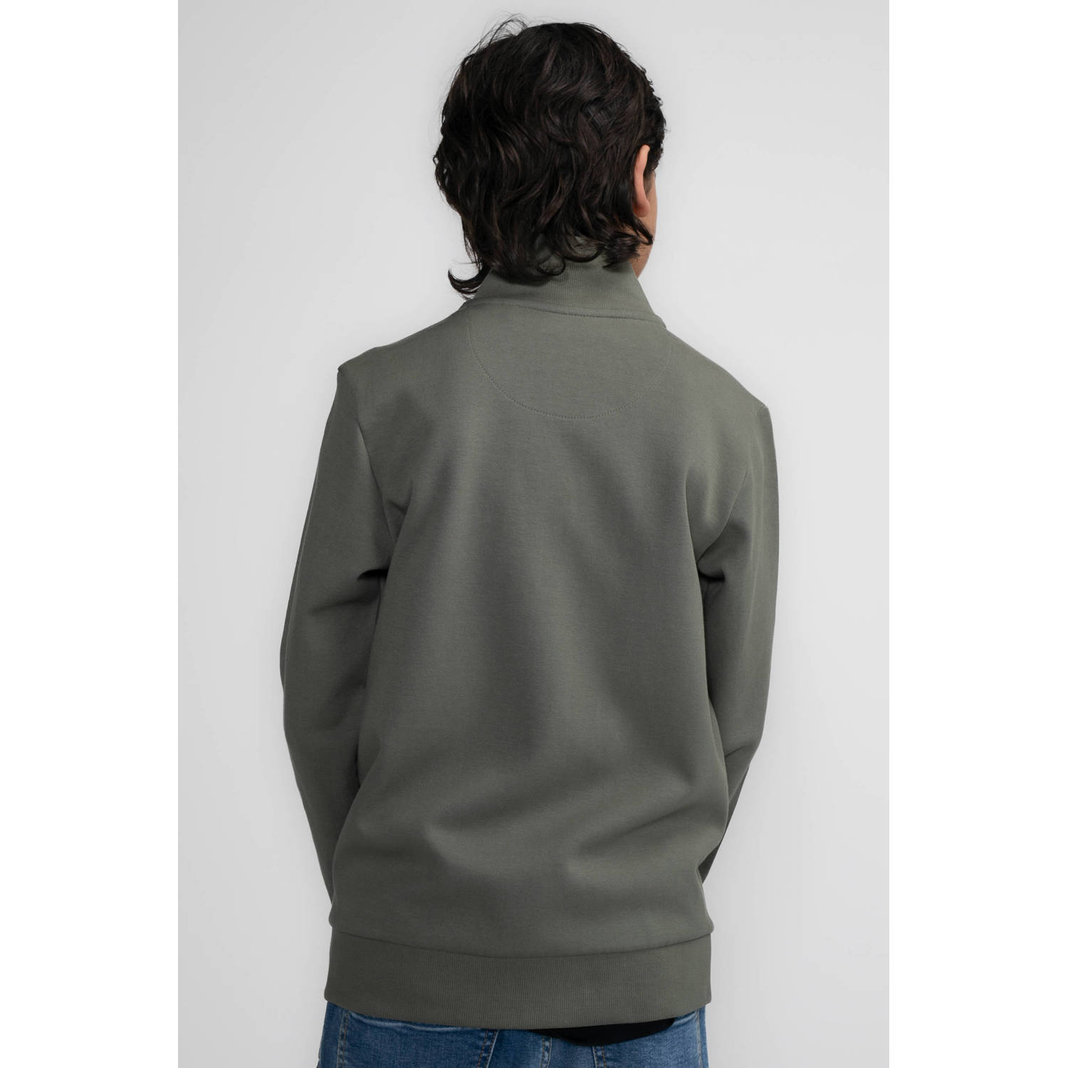 Petrol Industries sweatvest olijf groen zwart