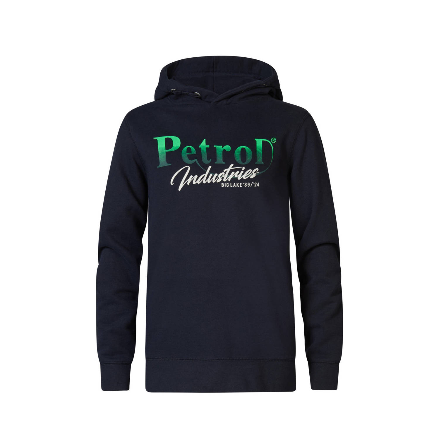 Petrol Industries hoodie blauw Trui Jongens Sweat Capuchon Printopdruk 140