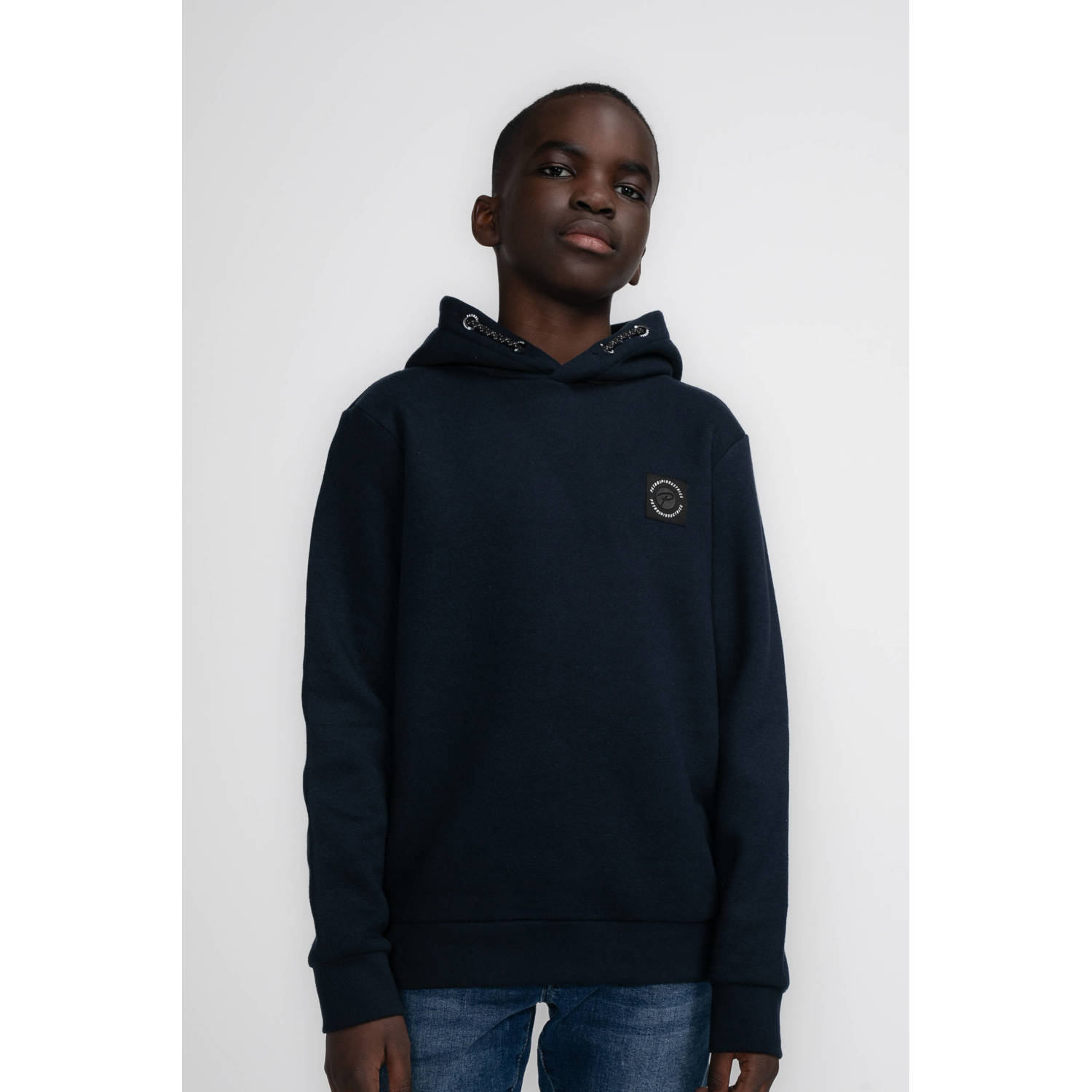 Petrol Industries hoodie blauw Trui Jongens Sweat Capuchon Effen 128