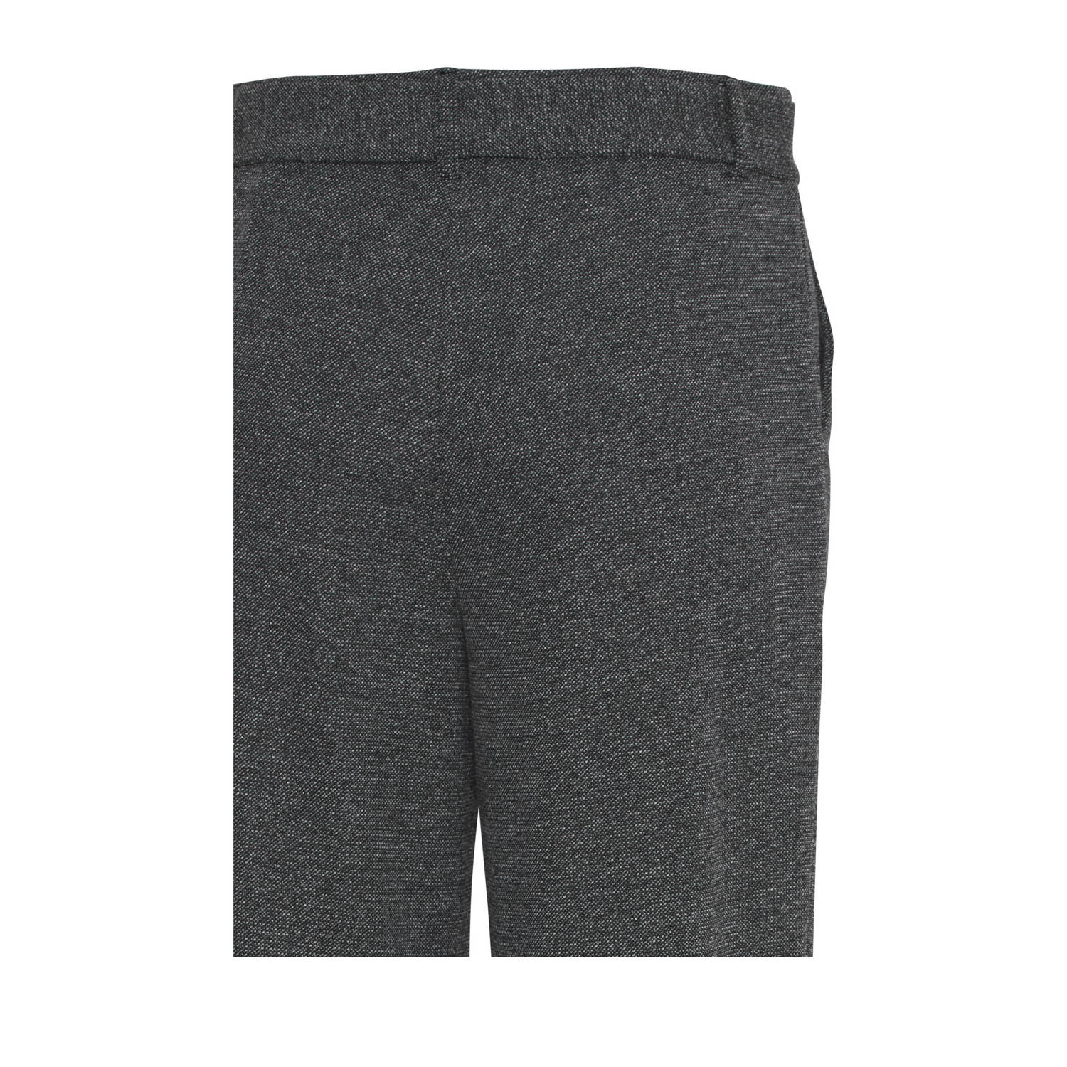 B.Young gemêleerde high waist regular fit broek BYROWAN antraciet