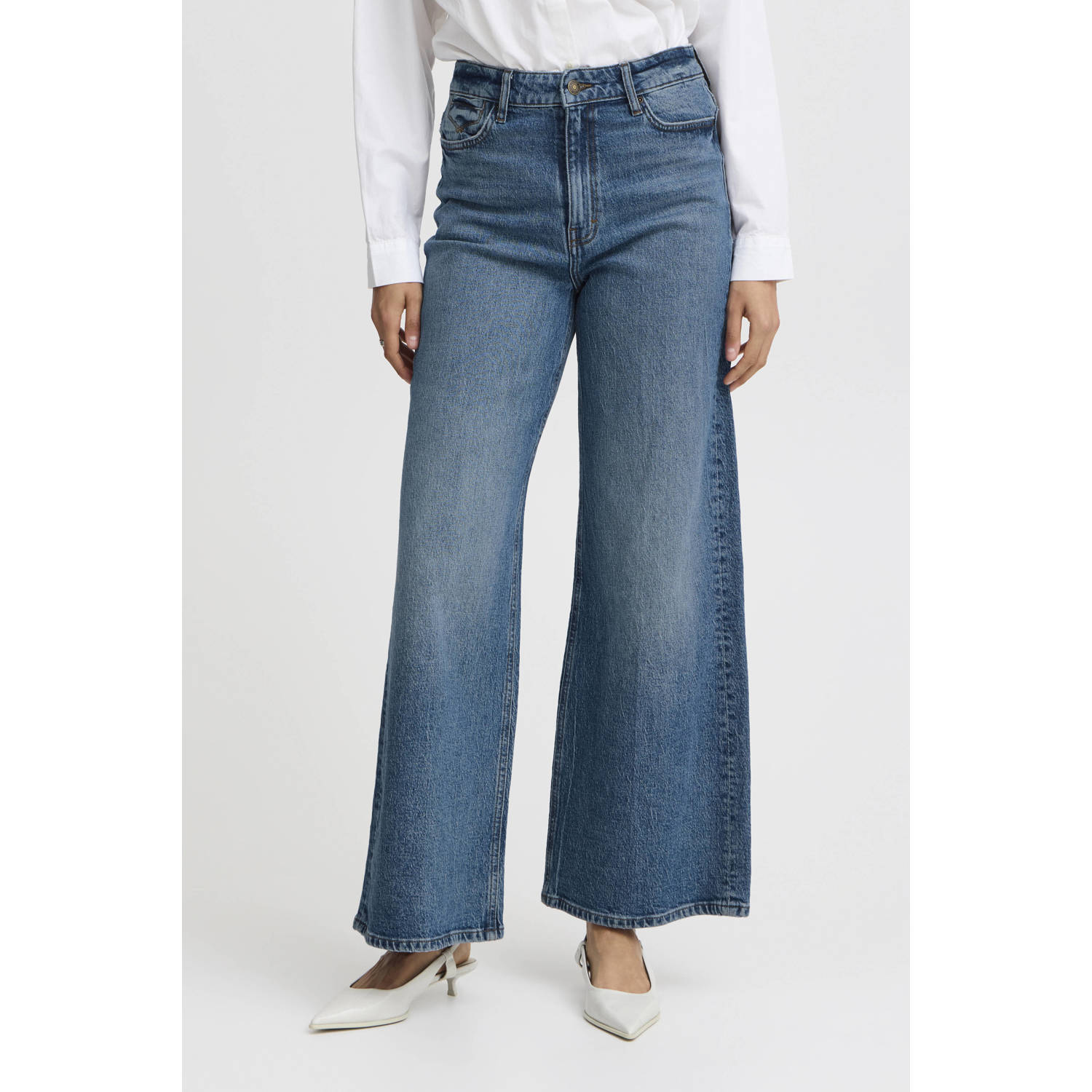 B.Young wide leg jeans BYKYRA medium blue denim