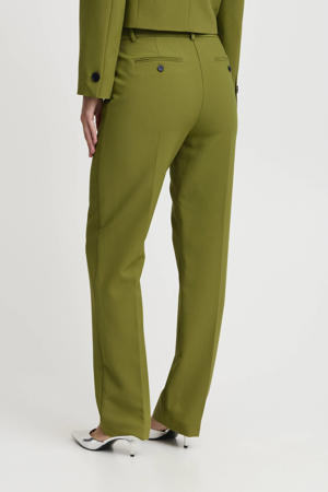 straight fit pantalon groen