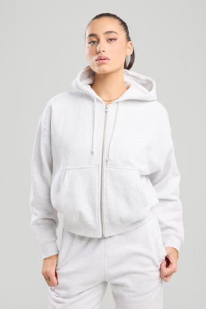 sweatvest lichtgrijs melange