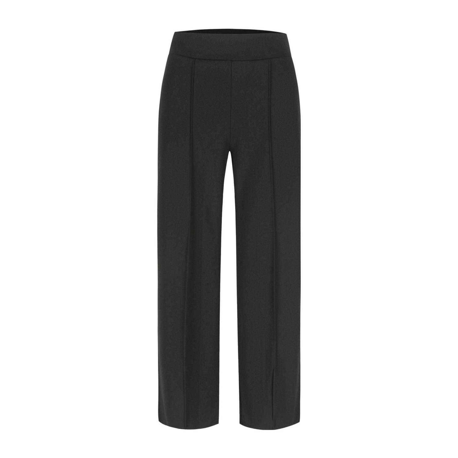 LOLALIZA wide leg regular waist broek zwart
