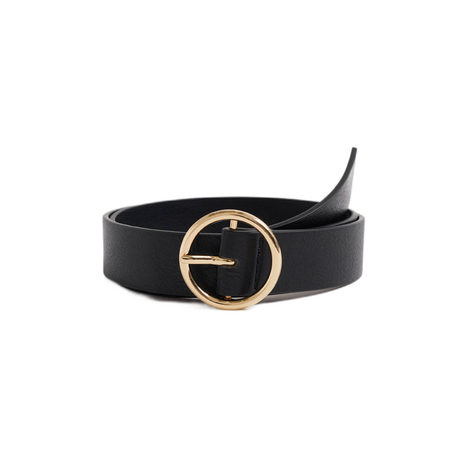 WE Fashion riem met contrast stiksels zwart