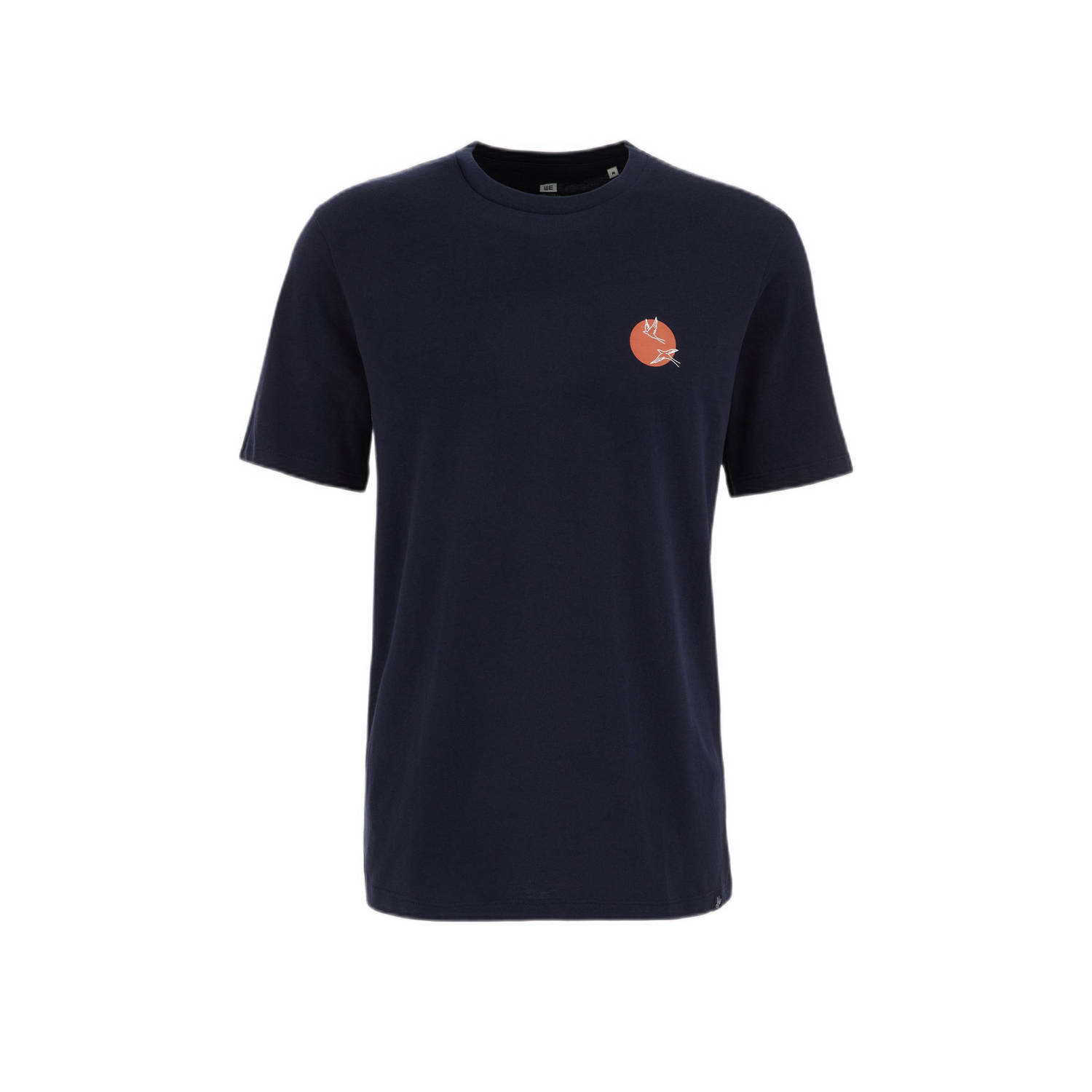 WE Fashion regular fit T-shirt met printopdruk royal navy